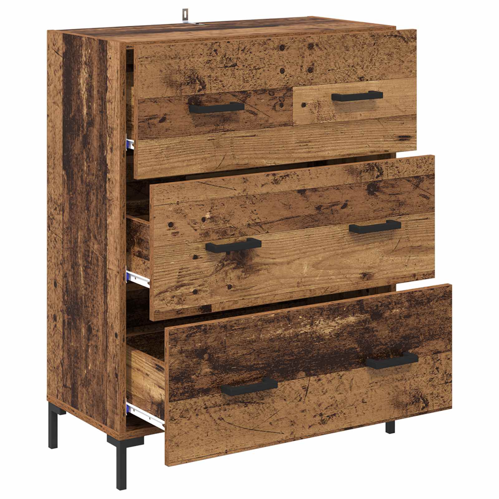 vidaXL Bufet z szufladą Stare drewno 69,5 x 34 x 90 cm