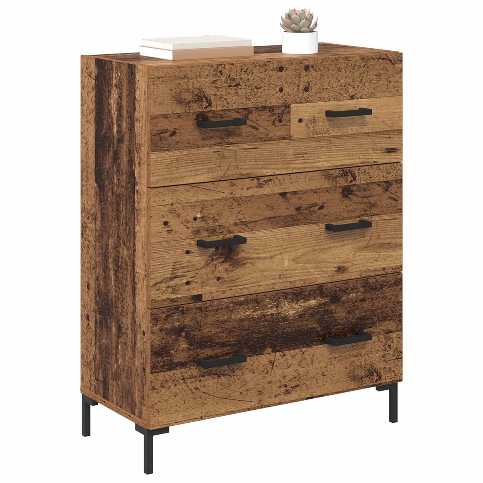 vidaXL Bufet z szufladą Stare drewno 69,5 x 34 x 90 cm