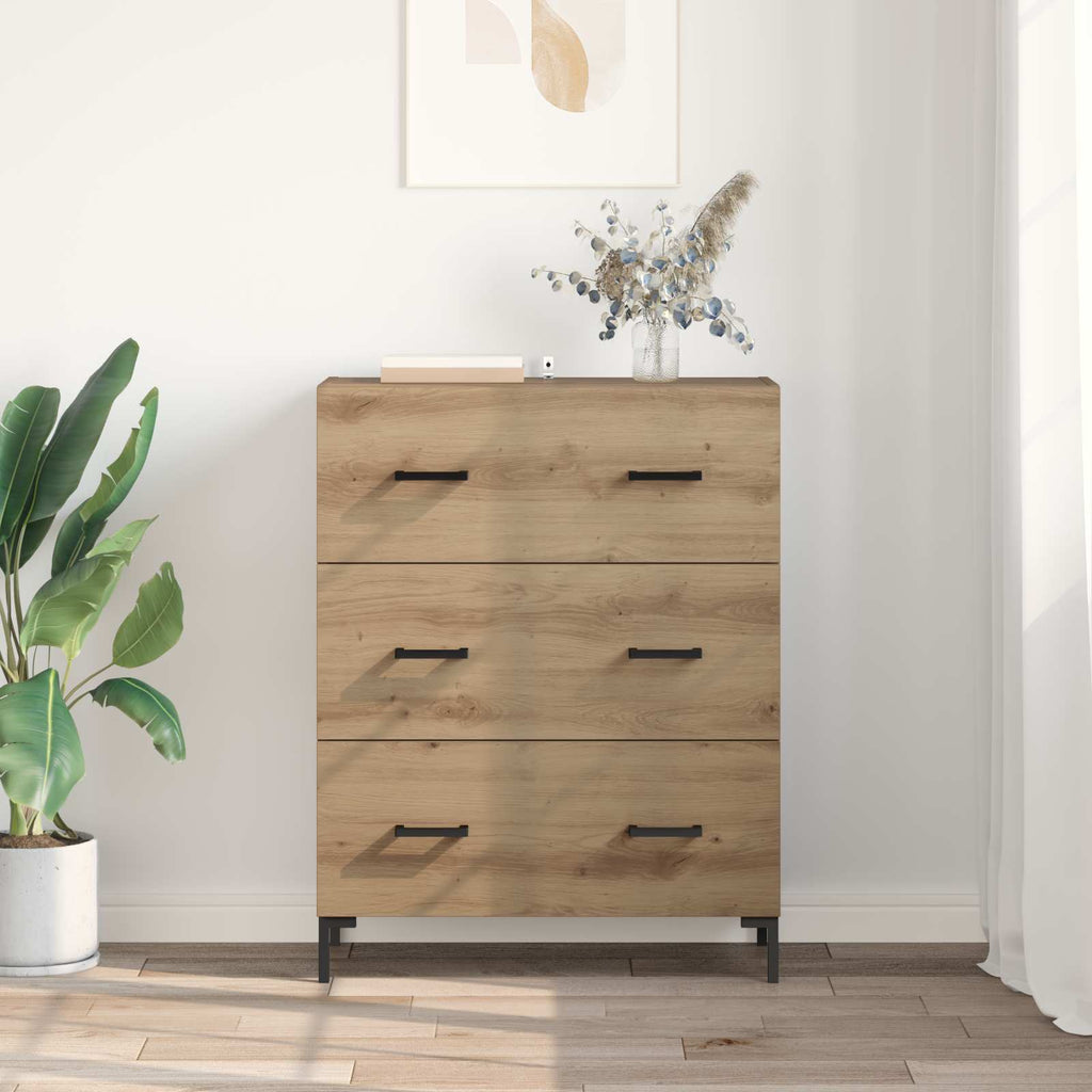 vidaXL Bufet z szufladą Dąb rzemieślniczy 69,5 x 34 x 90 cm