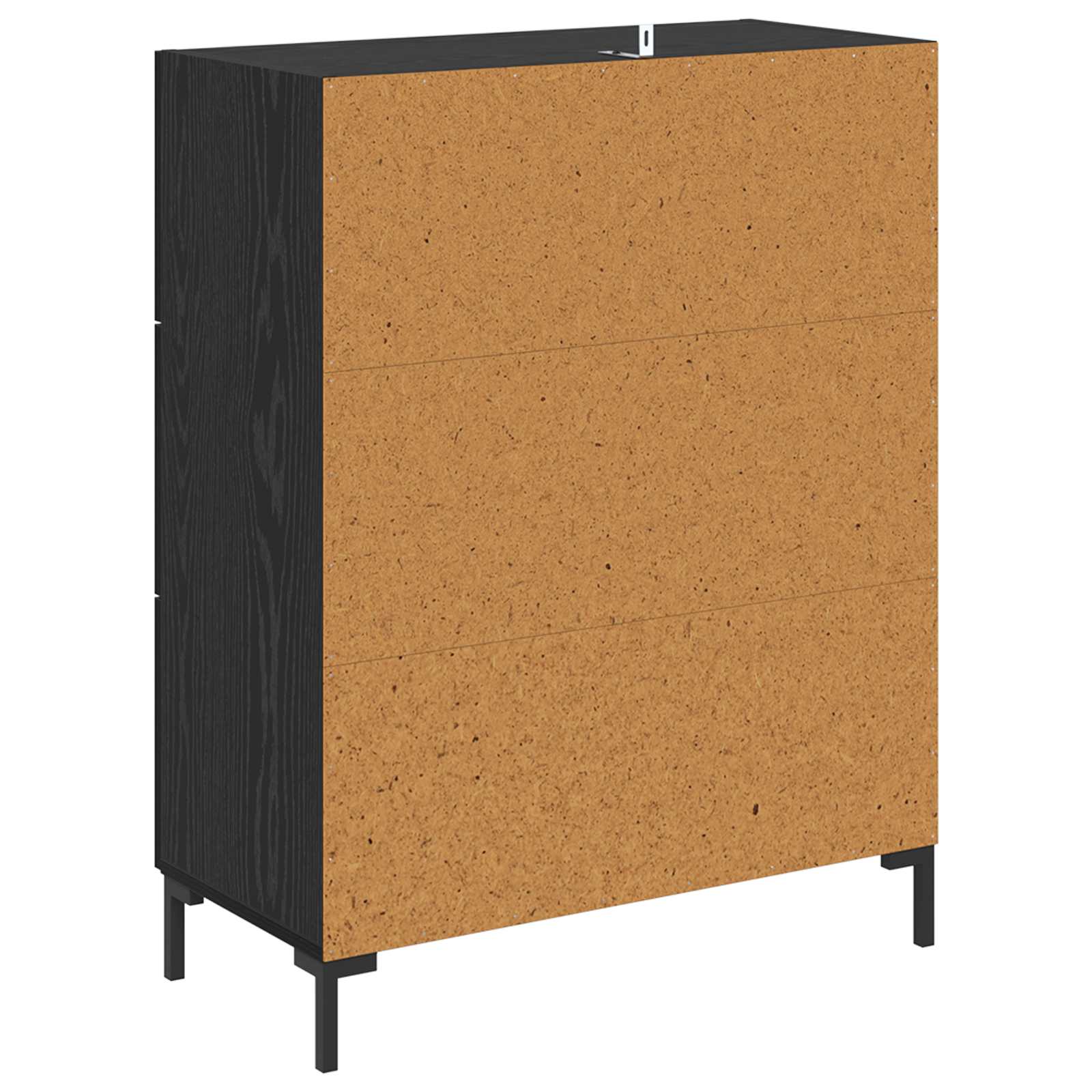 vidaXL Bufet Czarny Dąb 69,5 x 34 x 90 cm Drewno inżynieryjne i żelazo