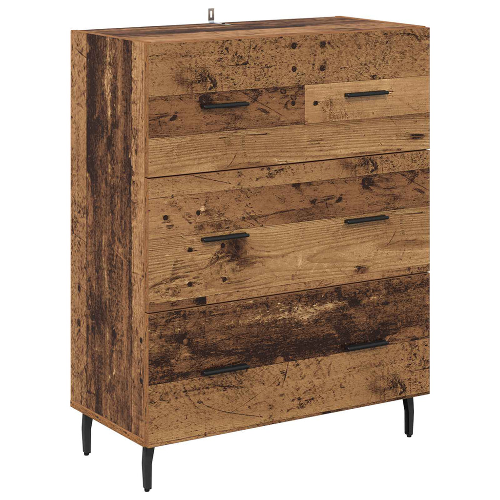 vidaXL Bufet z szufladą Stare drewno 69,5 x 34 x 90 cm