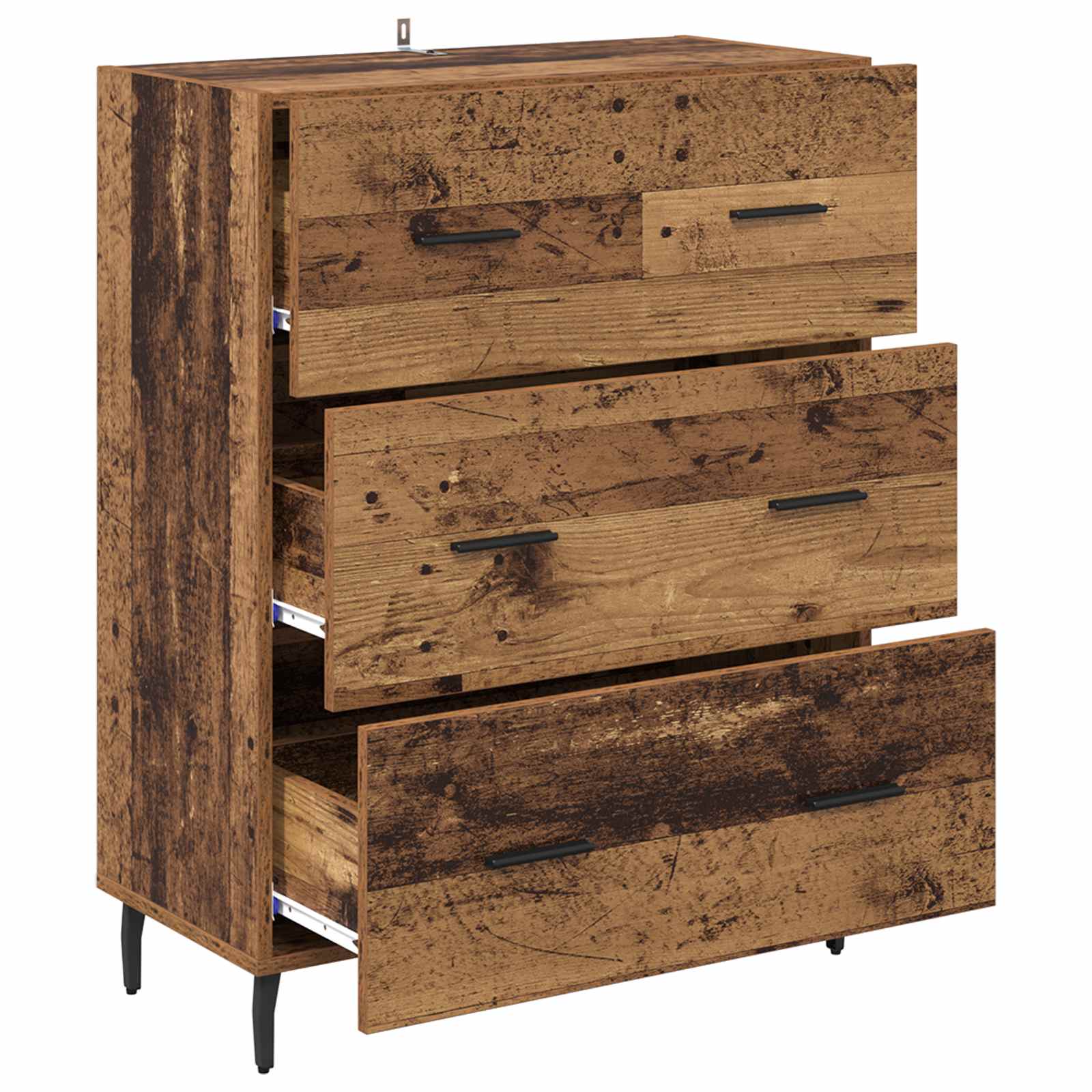 vidaXL Bufet z szufladą Stare drewno 69,5 x 34 x 90 cm