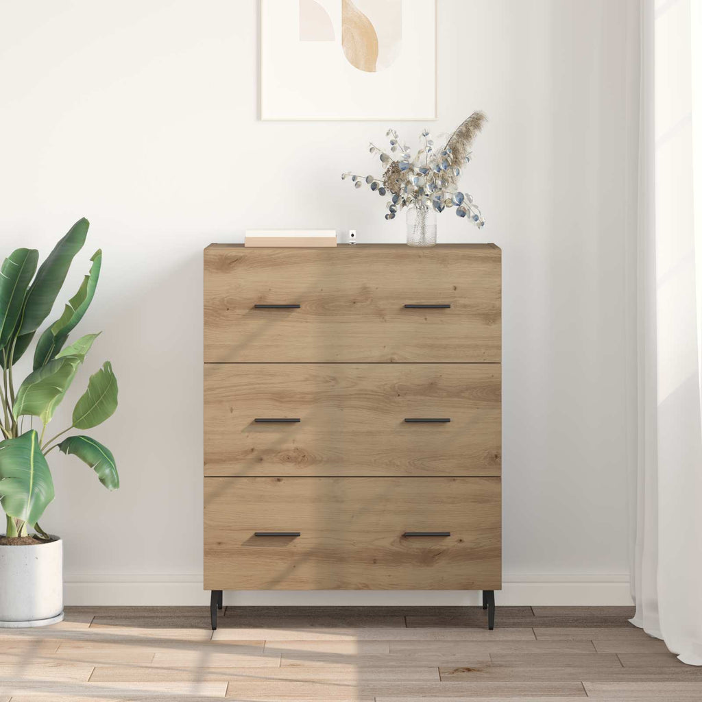 vidaXL Bufet z szufladą Dąb rzemieślniczy 69,5 x 34 x 90 cm