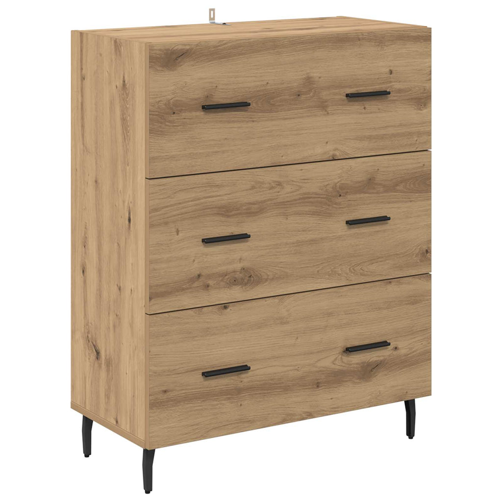 vidaXL Bufet z szufladą Dąb rzemieślniczy 69,5 x 34 x 90 cm