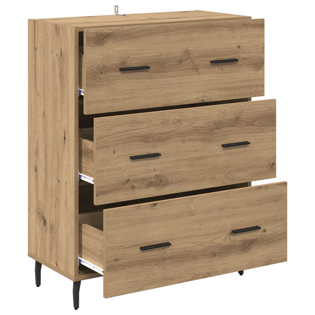 vidaXL Bufet z szufladą Dąb rzemieślniczy 69,5 x 34 x 90 cm