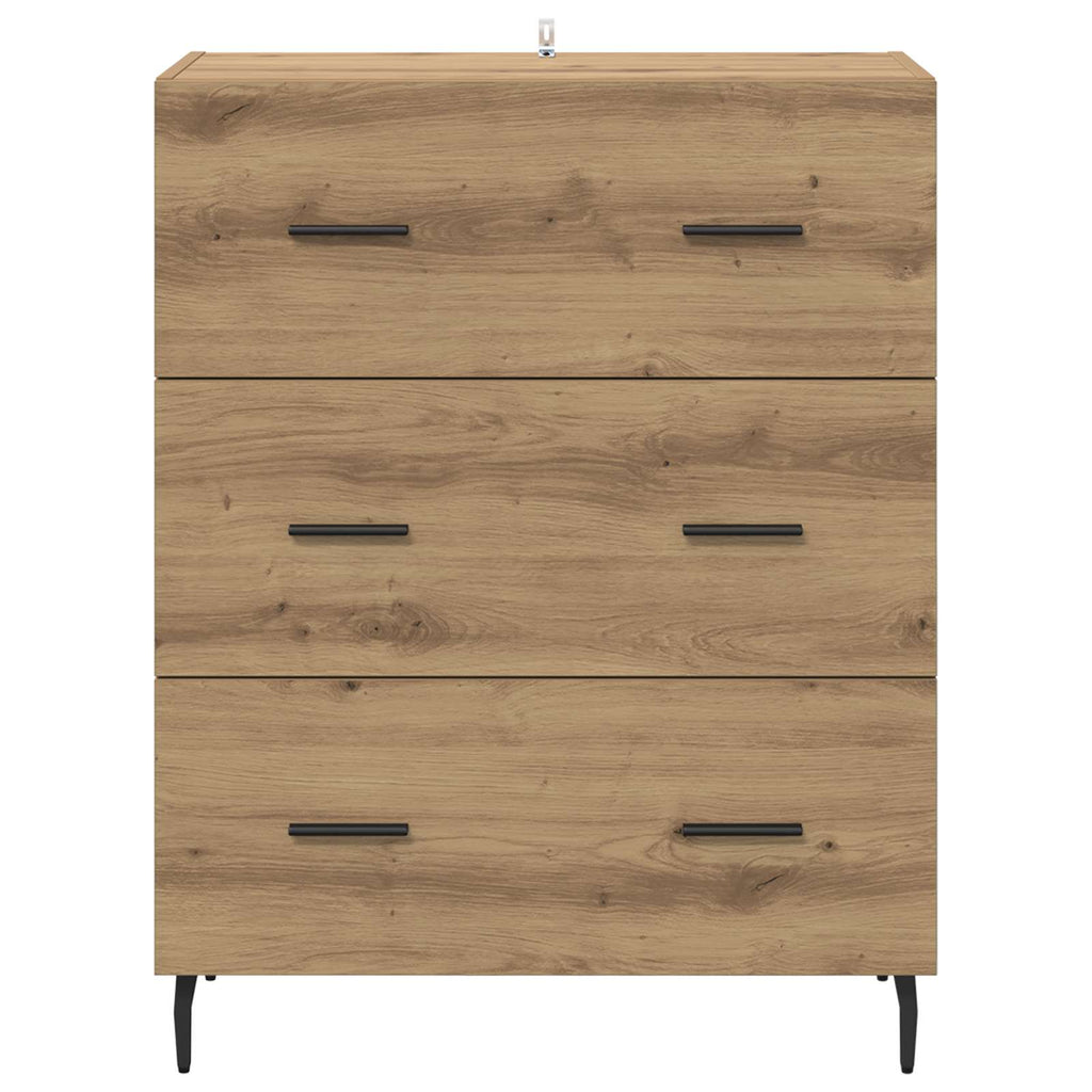 vidaXL Bufet z szufladą Dąb rzemieślniczy 69,5 x 34 x 90 cm