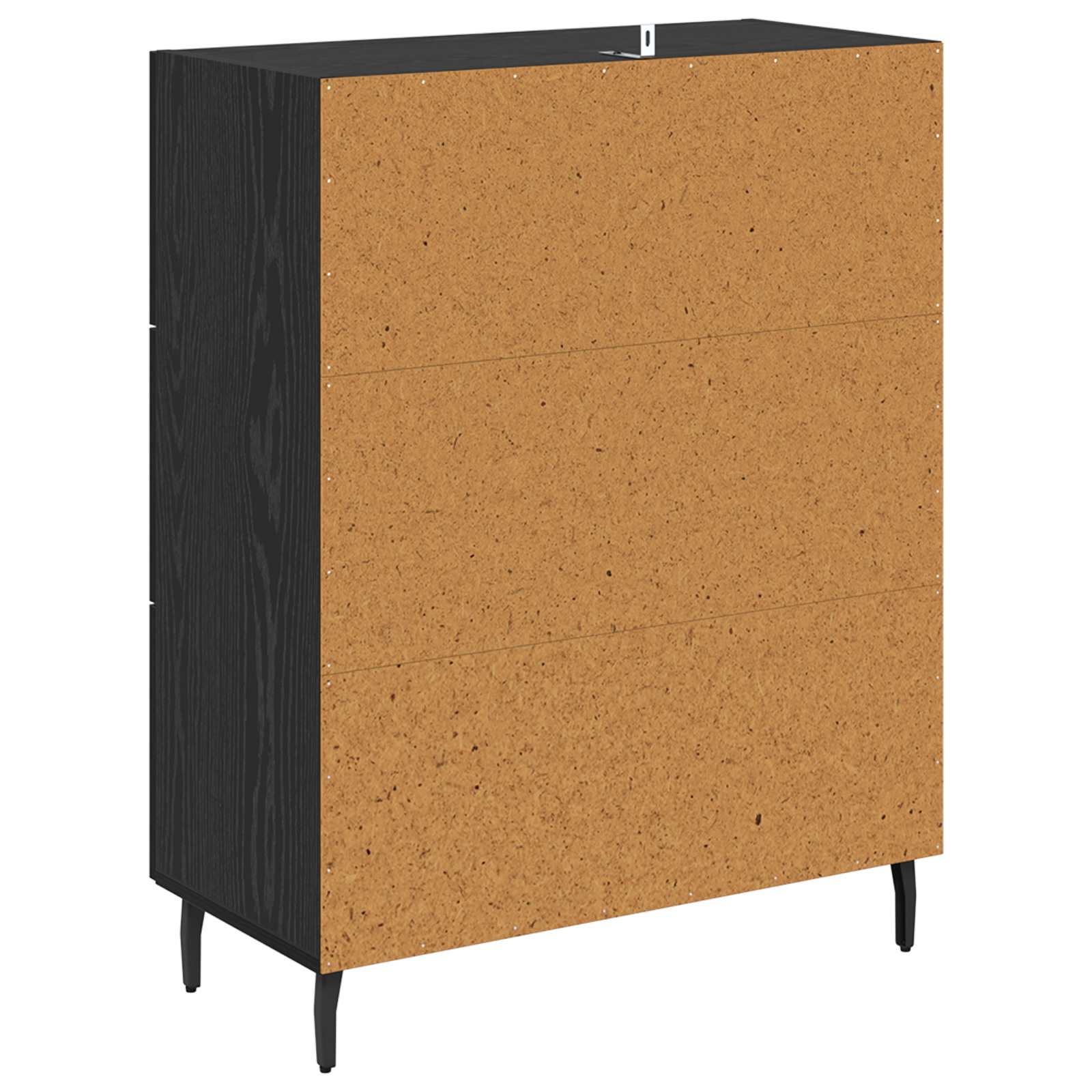 vidaXL Bufet Czarny Dąb 69,5 x 34 x 90 cm Drewno inżynieryjne i żelazo