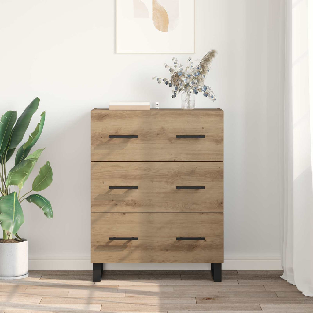 vidaXL Bufet z szufladą Dąb rzemieślniczy 69,5 x 34 x 90 cm