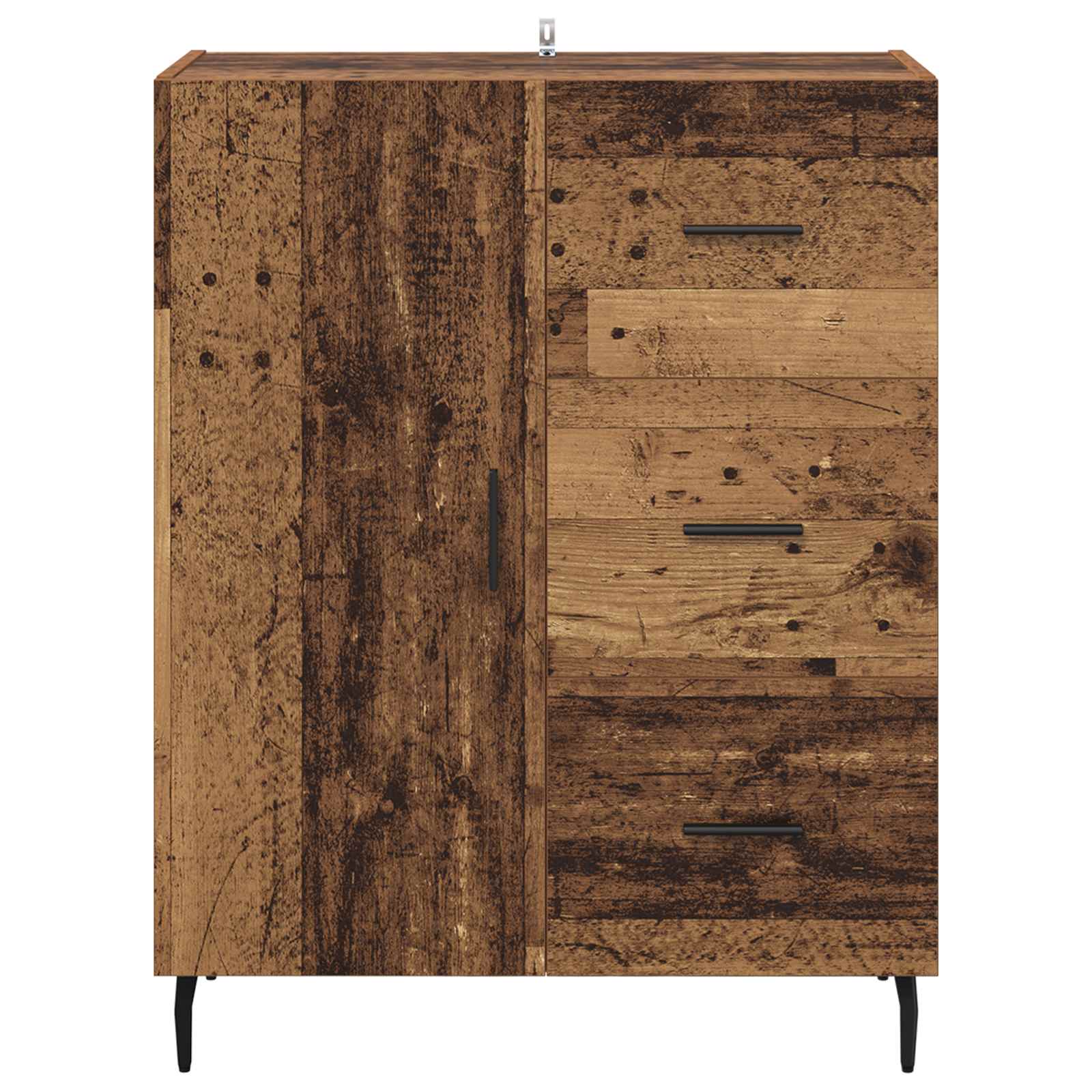 vidaXL Bufet z szufladą Stare drewno 69,5 x 34 x 90 cm