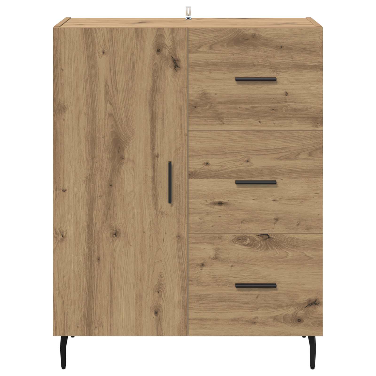 vidaXL Bufet z szufladą Dąb rzemieślniczy 69,5 x 34 x 90 cm