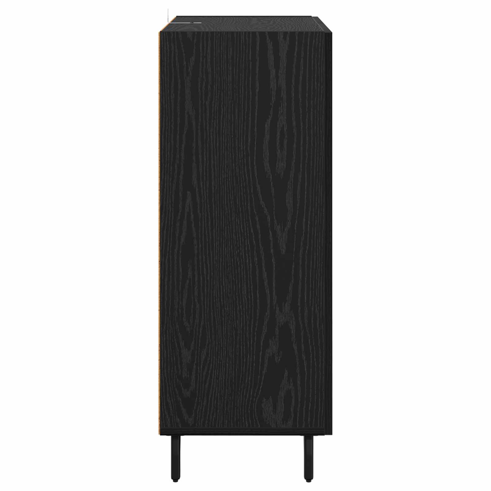 vidaXL Bufet Czarny Dąb 69,5 x 34 x 90 cm Drewno inżynieryjne i żelazo
