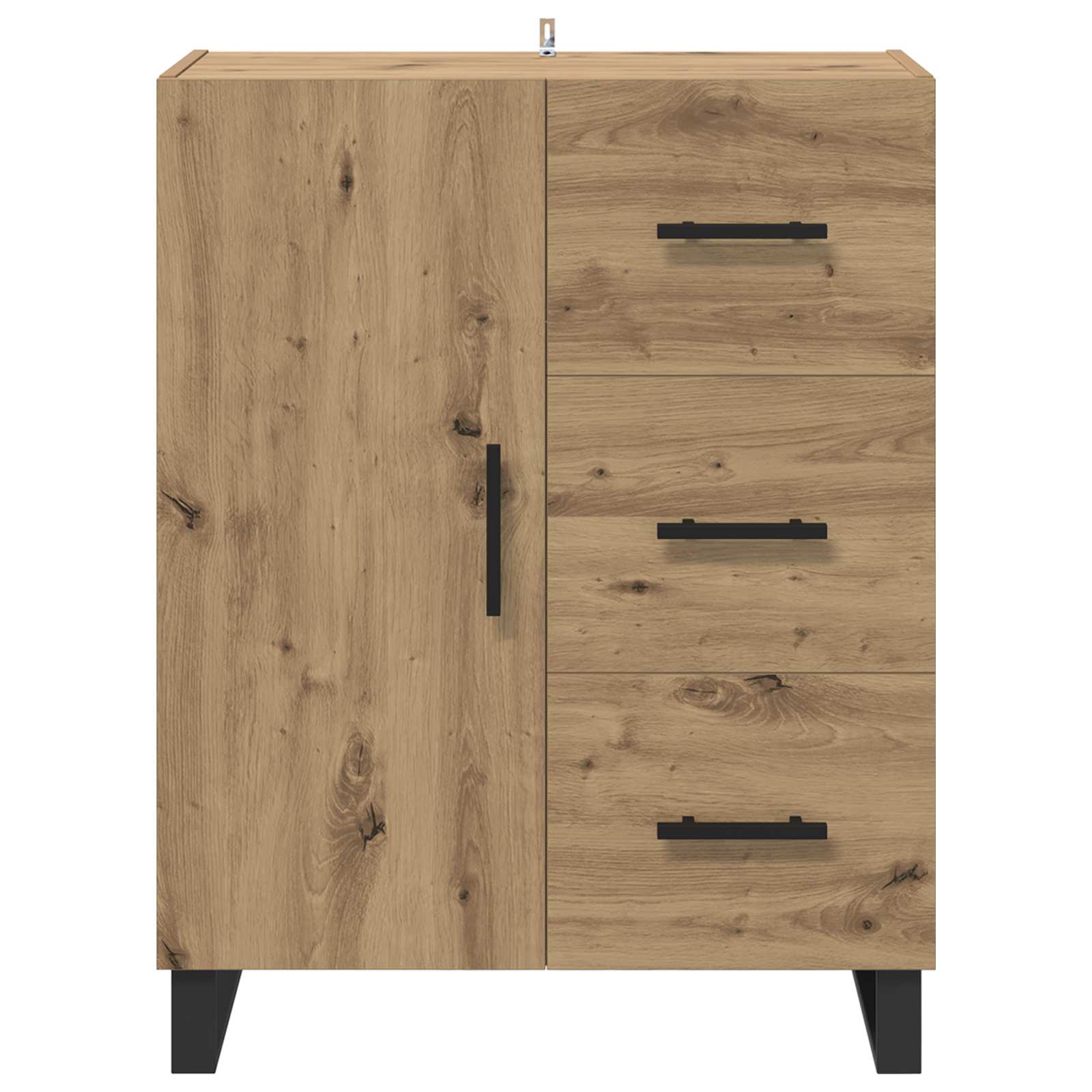 vidaXL Bufet z szufladą Dąb rzemieślniczy 69,5 x 34 x 90 cm