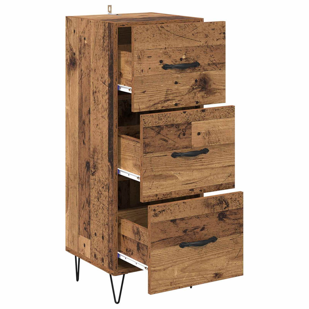 vidaXL Bufet Stare drewno 34 x 34,5 x 90 cm Materiał drewnopochodny