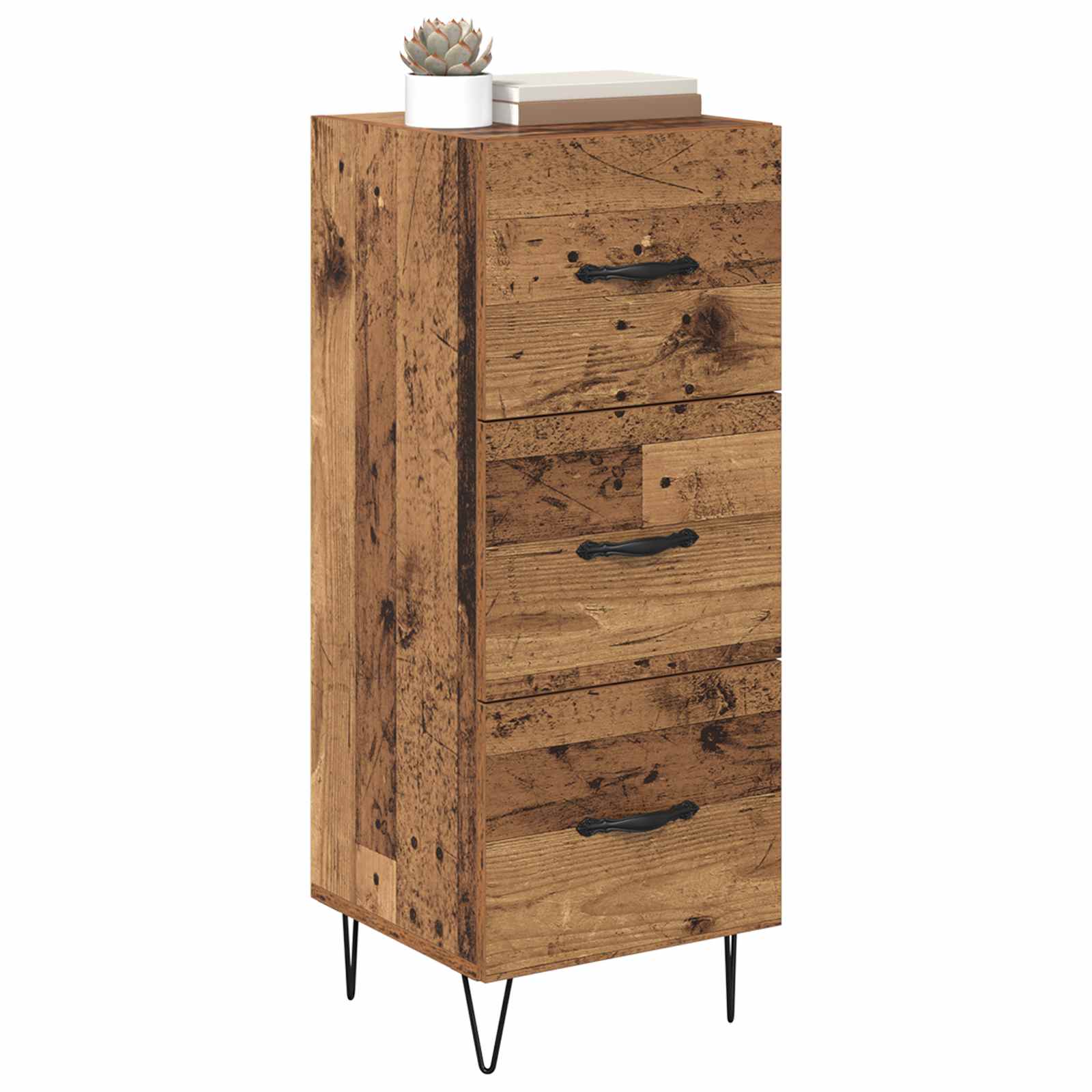 vidaXL Bufet Stare drewno 34 x 34,5 x 90 cm Materiał drewnopochodny