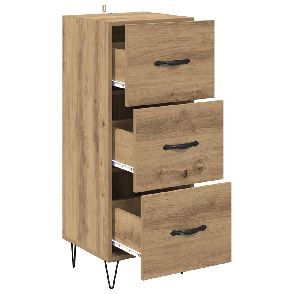 vidaXL Bufet dąb artisan 34 x 34,5 x 90 cm Materiał drewnopochodny