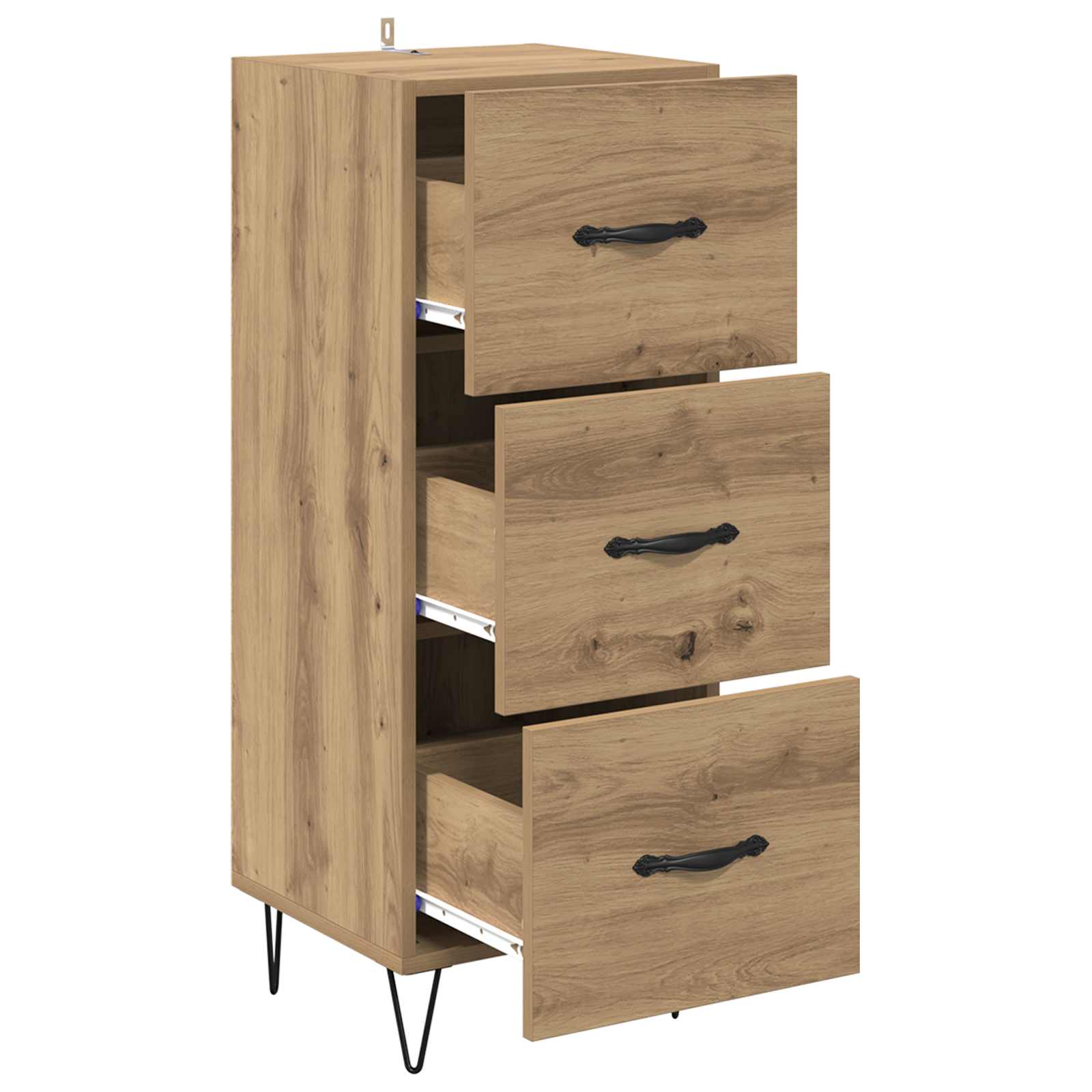vidaXL Bufet dąb artisan 34 x 34,5 x 90 cm Materiał drewnopochodny
