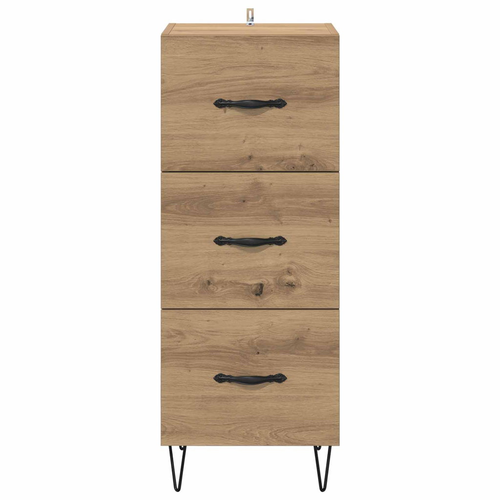 vidaXL Bufet dąb artisan 34 x 34,5 x 90 cm Materiał drewnopochodny