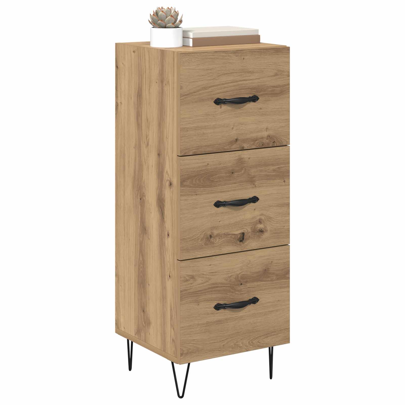 vidaXL Bufet dąb artisan 34 x 34,5 x 90 cm Materiał drewnopochodny