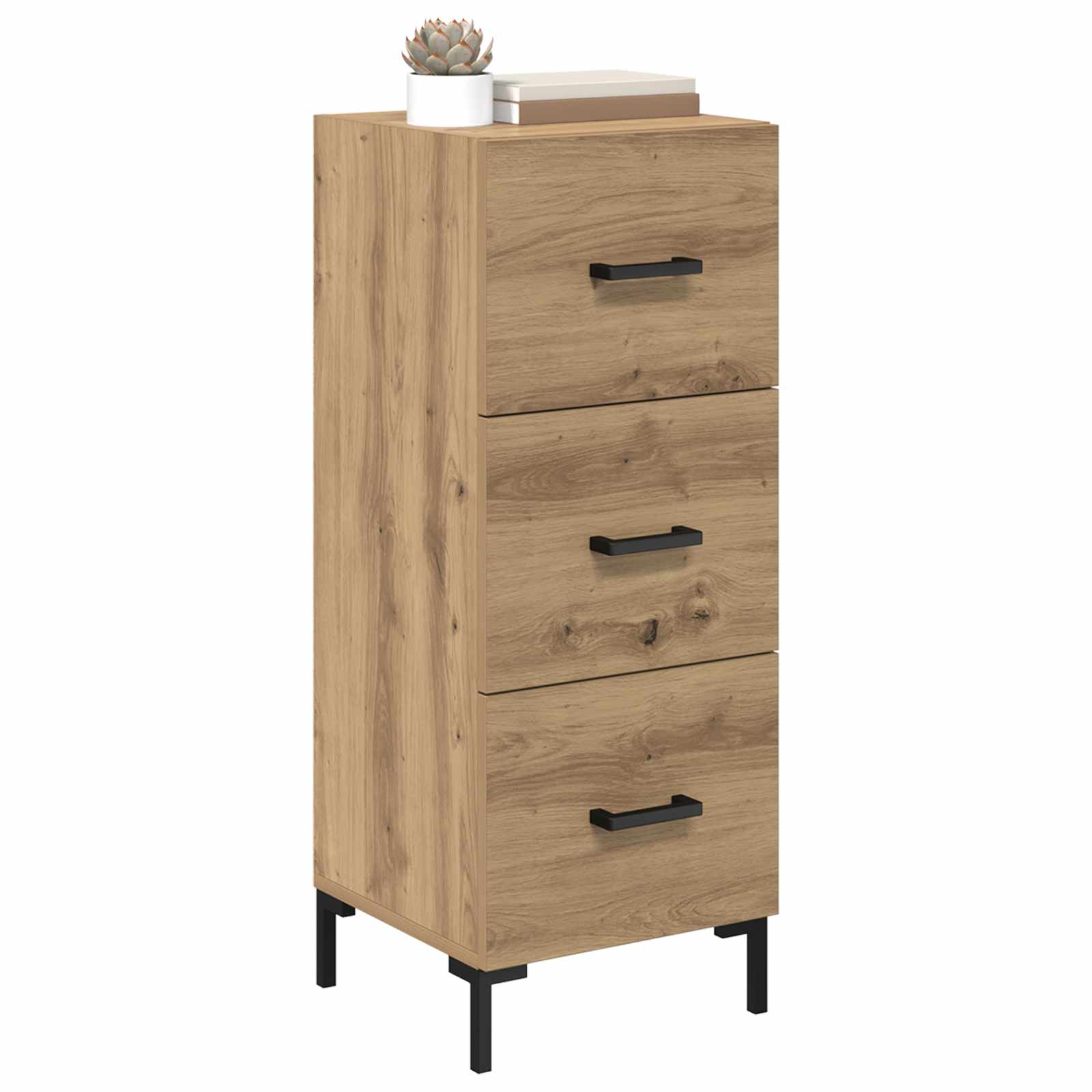 vidaXL Bufet z szufladą Dąb rzemieślniczy 34,5 x 34 x 90 cm