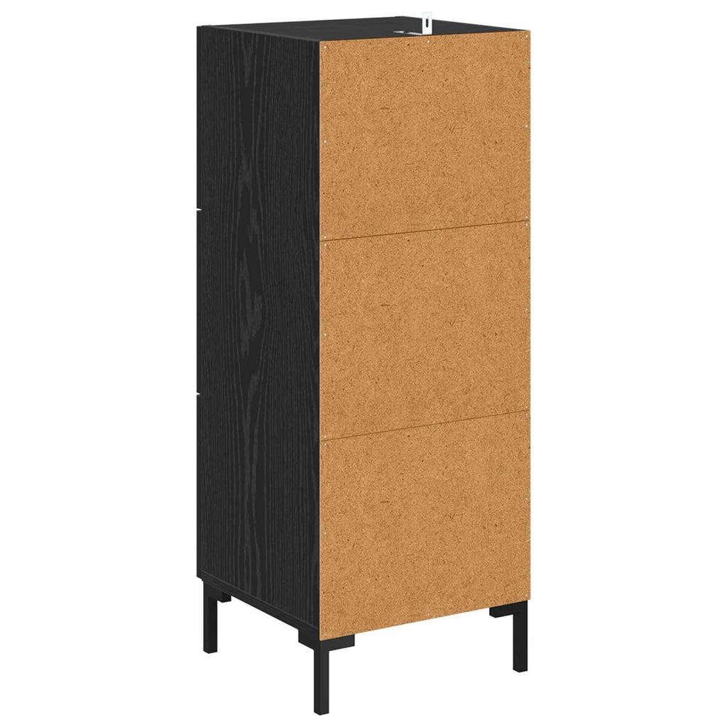 vidaXL Bufet Czarny Dąb 34,5 x 34 x 90 cm Materiał drewnopochodny