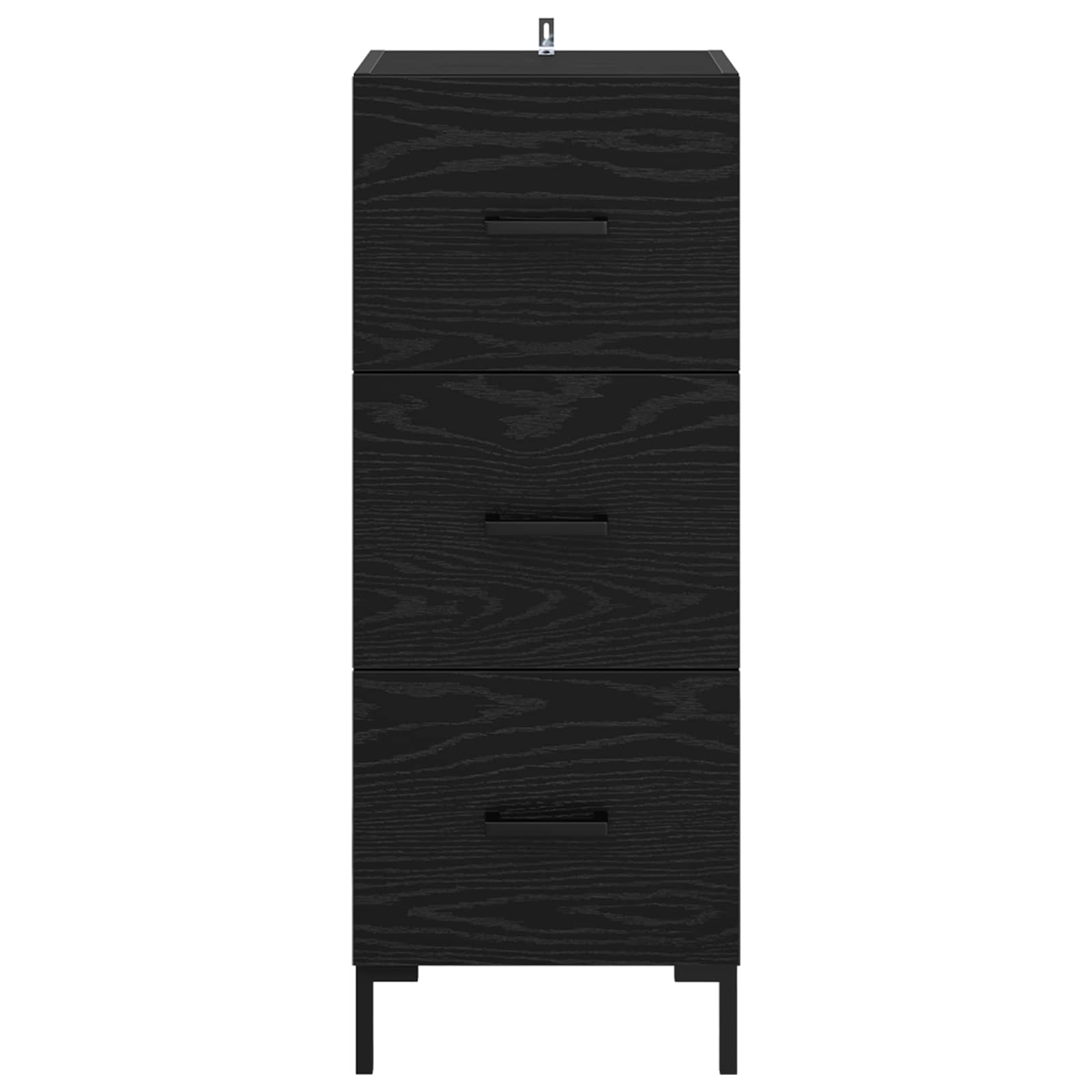 vidaXL Bufet Czarny Dąb 34,5 x 34 x 90 cm Materiał drewnopochodny