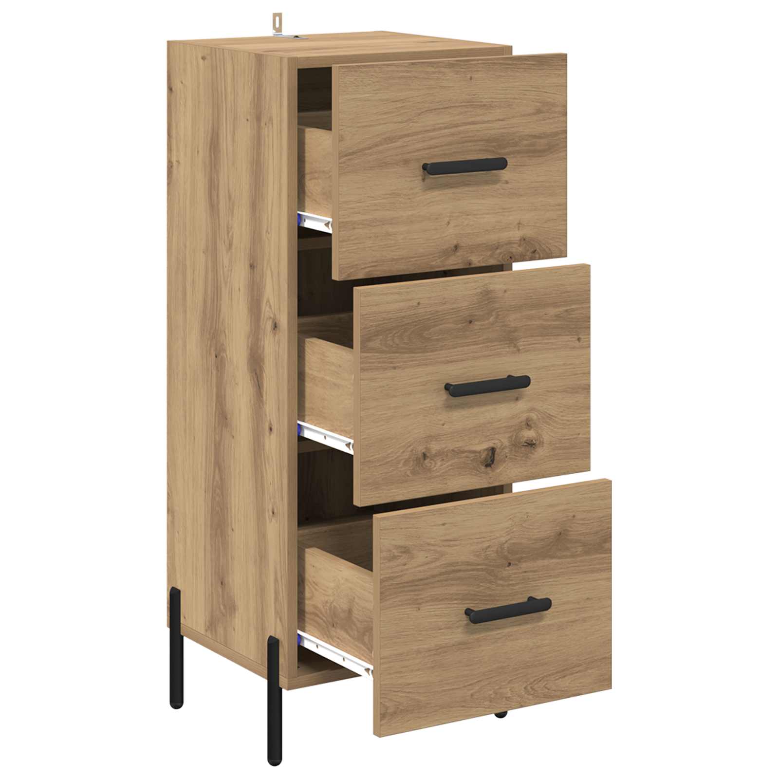 vidaXL Bufet dąb artisan 34 x 34.5 x 90 cm Materiał drewnopochodny