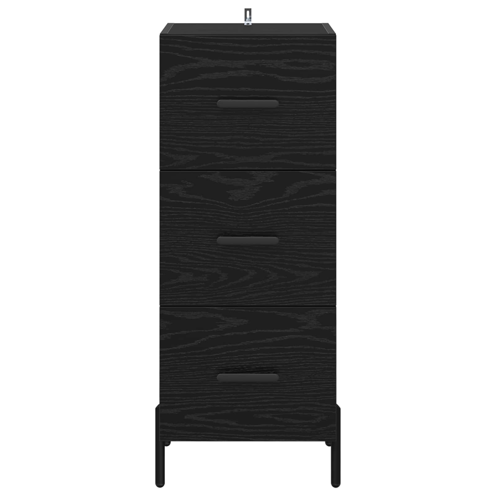 vidaXL Bufet Czarny dąb 34 x 34.5 x 90 cm Materiał drewnopochodny