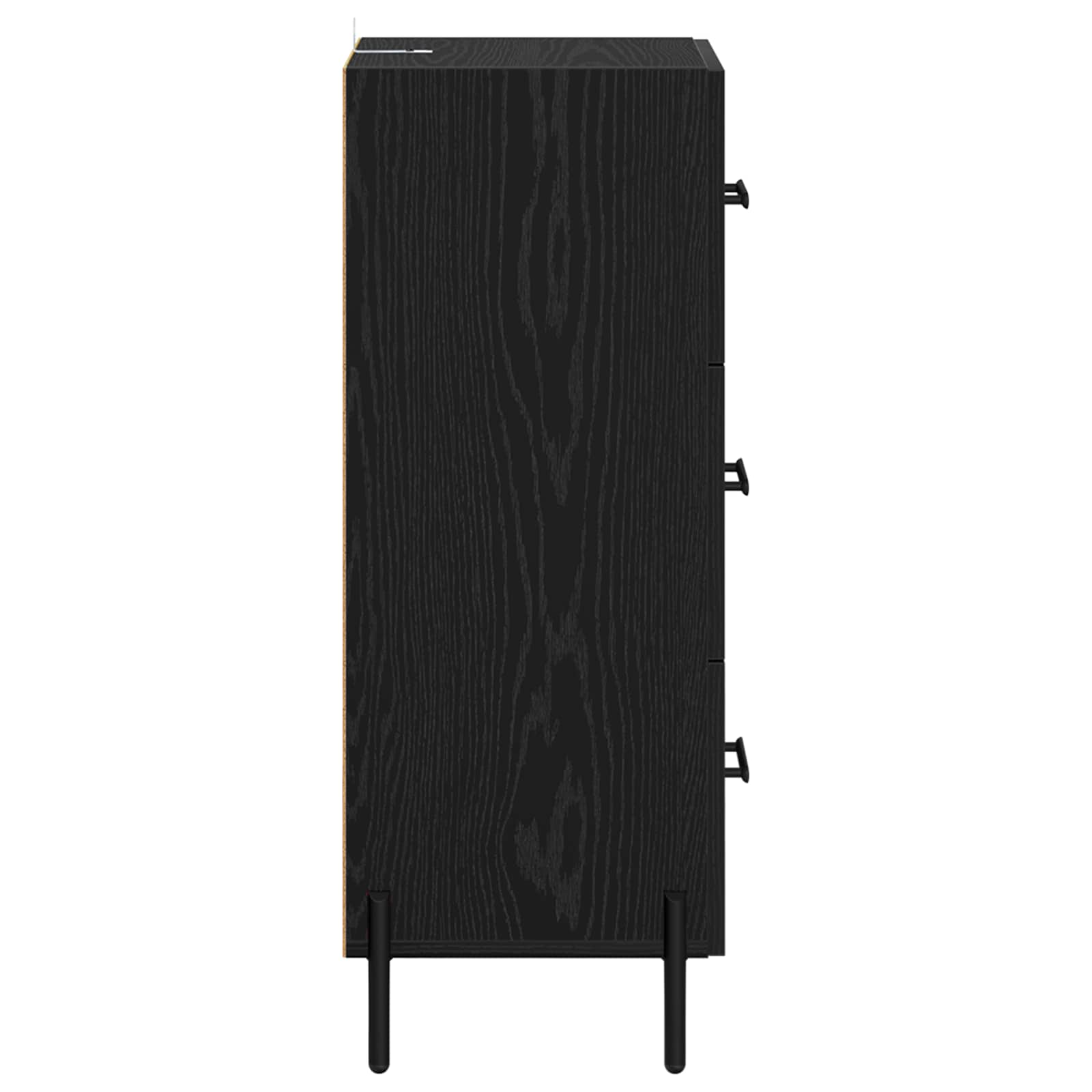 vidaXL Bufet Czarny dąb 34 x 34.5 x 90 cm Materiał drewnopochodny