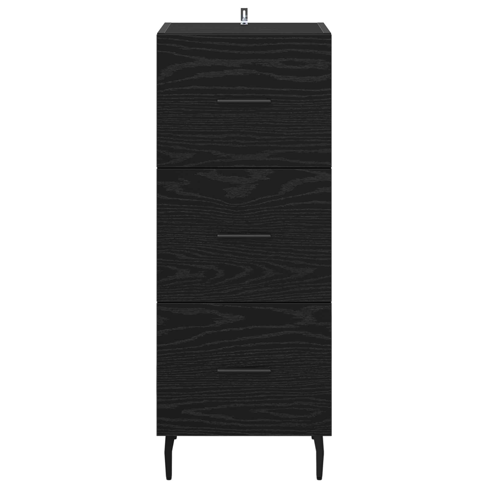 vidaXL Bufet Czarny dąb 34 x 34.5 x 90 cm Materiał drewnopochodny
