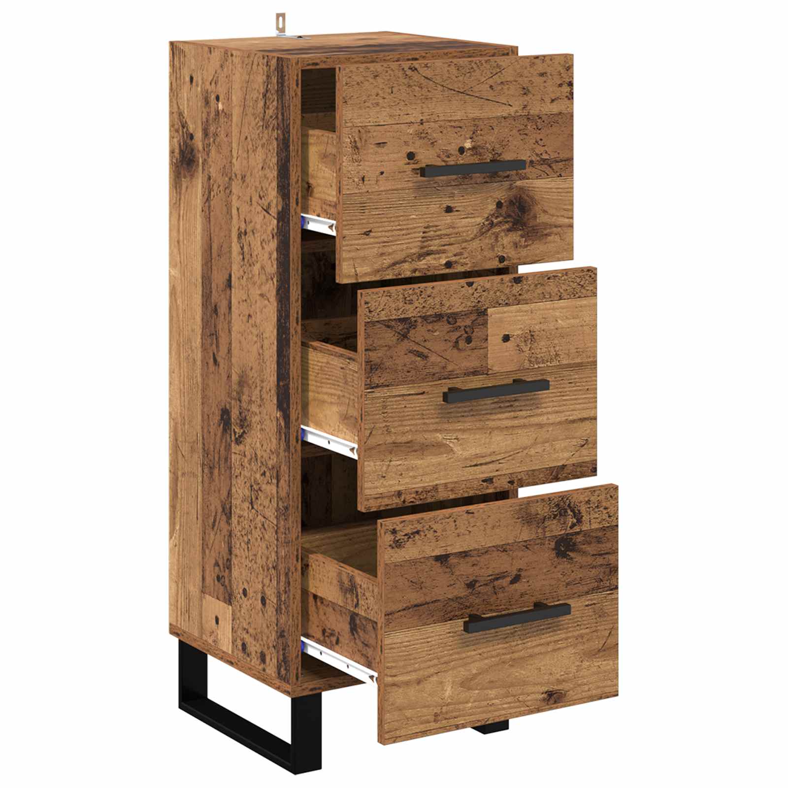vidaXL Bufet z szufladą Stare drewno 34,5 x 34 x 90 cm