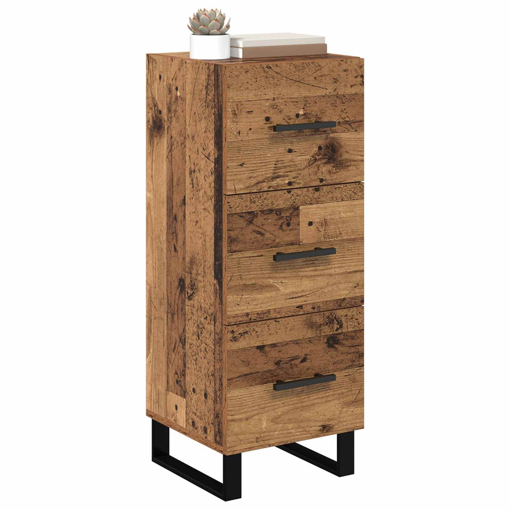 vidaXL Bufet z szufladą Stare drewno 34,5 x 34 x 90 cm