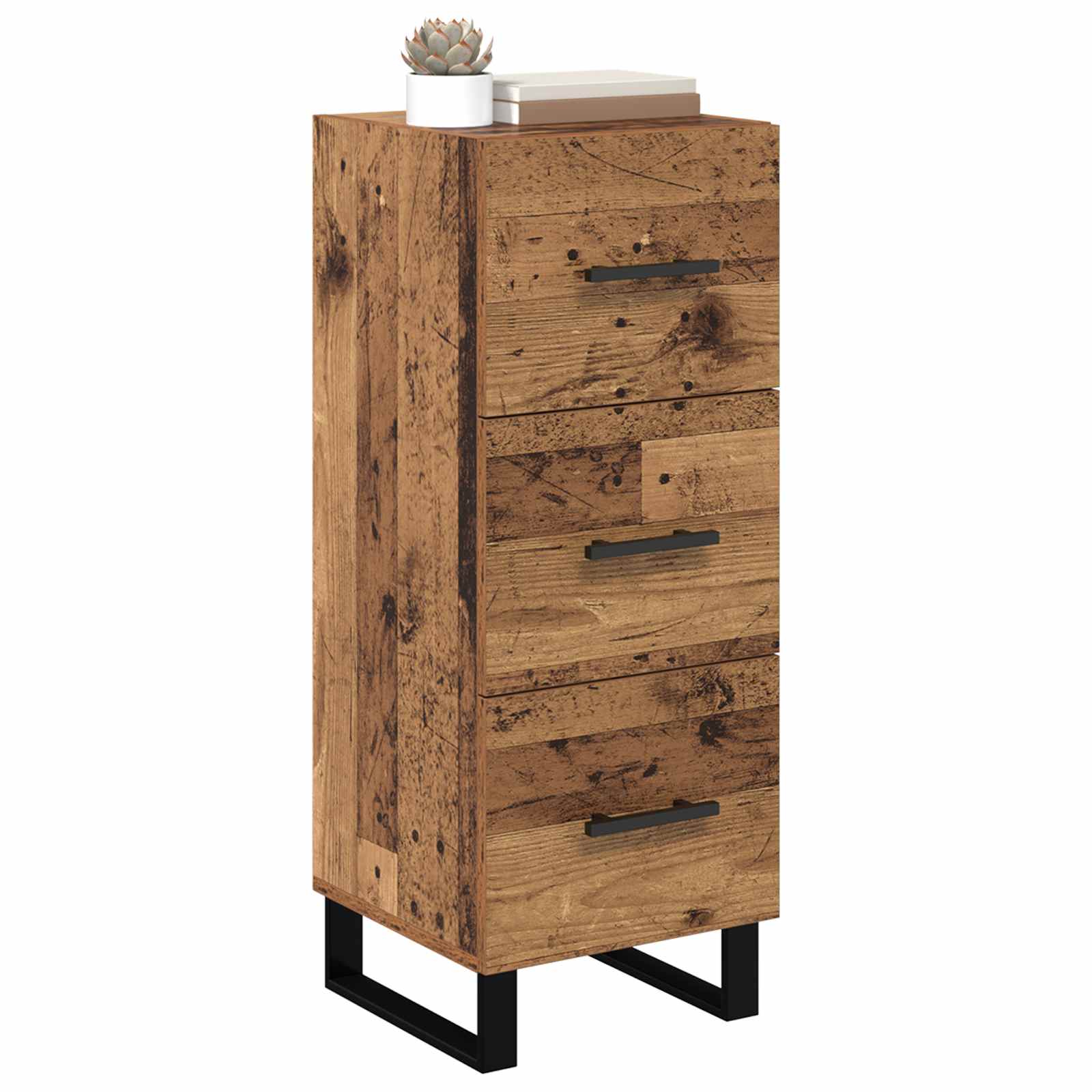 vidaXL Bufet z szufladą Stare drewno 34,5 x 34 x 90 cm