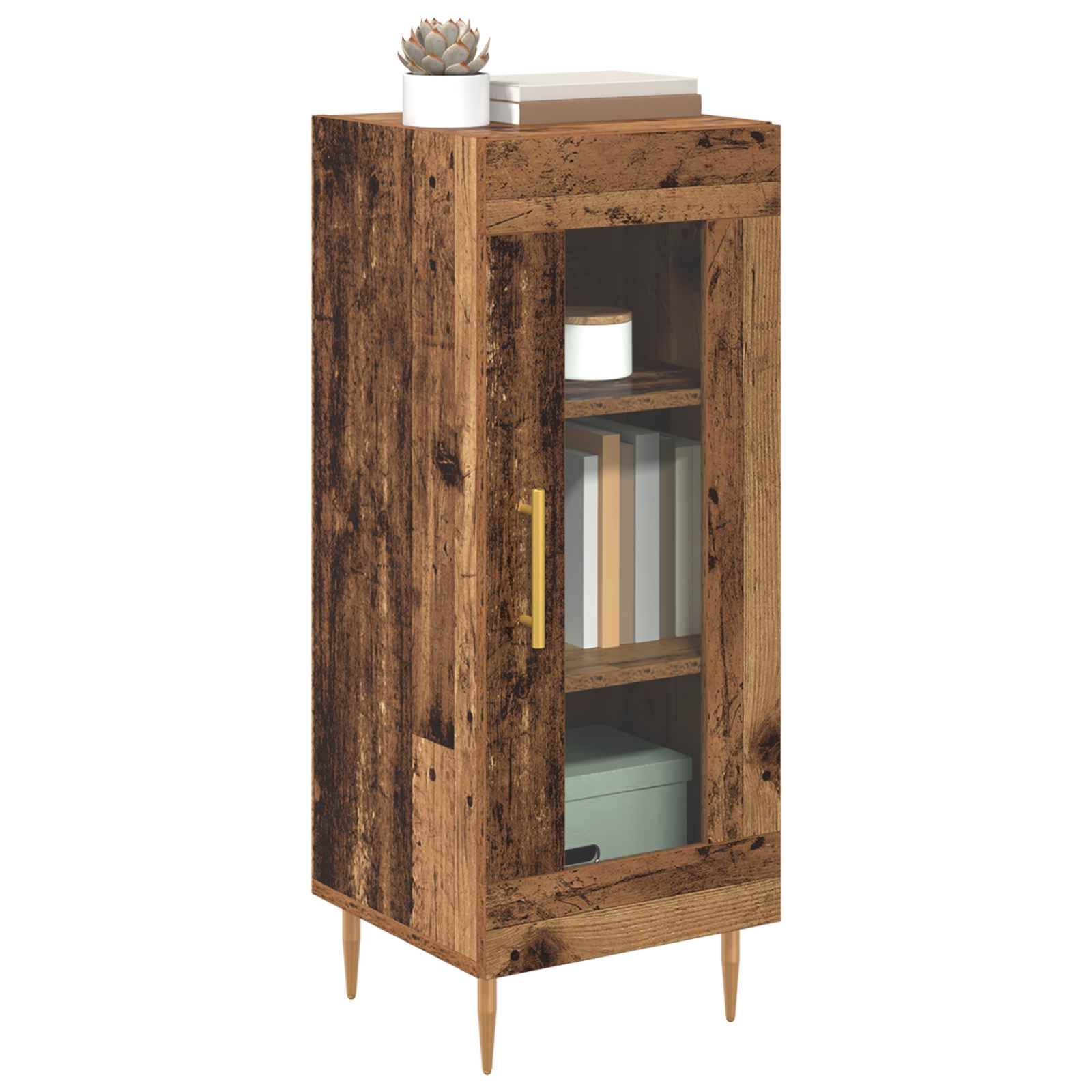 vidaXL Bufet Stare drewno 34 x 34.5 x 90 cm Materiał drewnopochodny