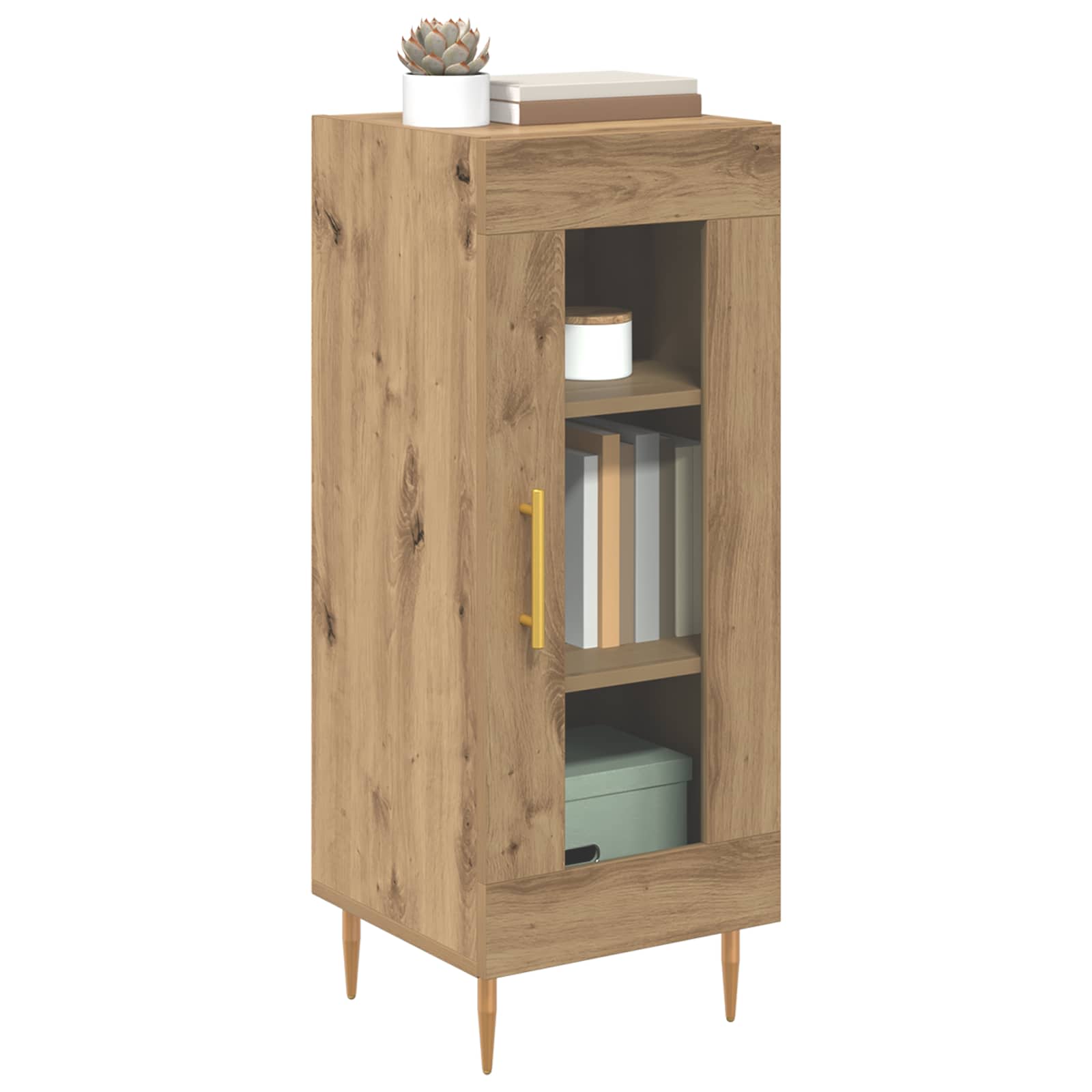 vidaXL Bufet dąb artisan 34 x 34.5 x 90 cm Materiał drewnopochodny