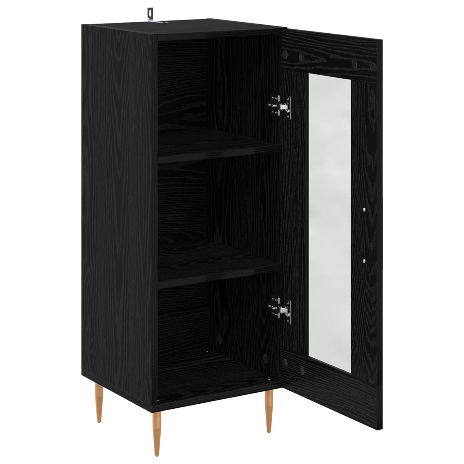 vidaXL Bufet Czarny dąb 34 x 34.5 x 90 cm Materiał drewnopochodny