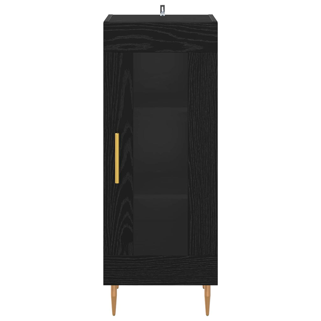 vidaXL Bufet Czarny dąb 34 x 34.5 x 90 cm Materiał drewnopochodny