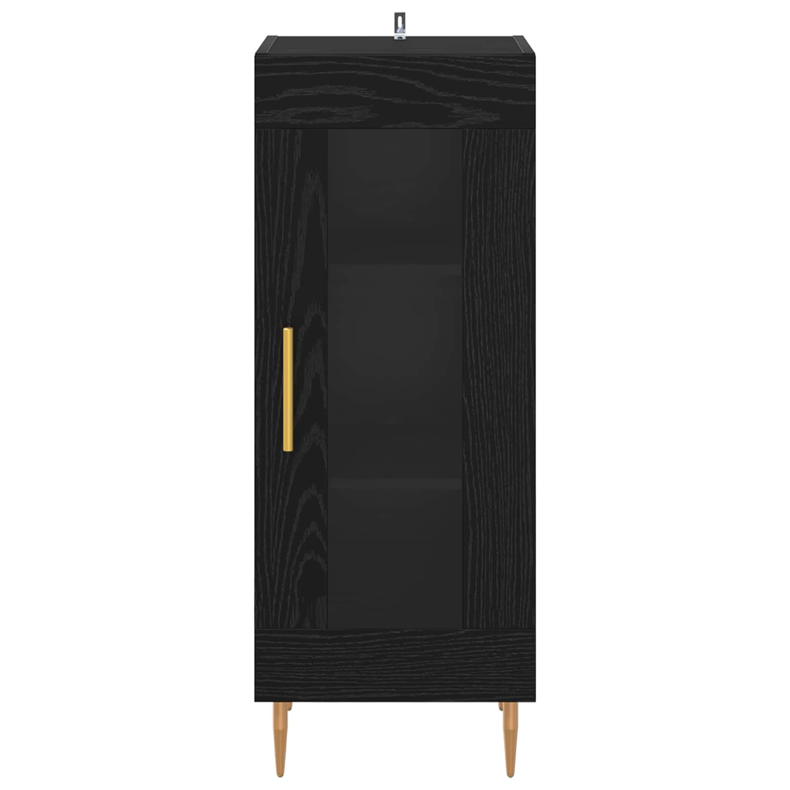 vidaXL Bufet Czarny dąb 34 x 34.5 x 90 cm Materiał drewnopochodny