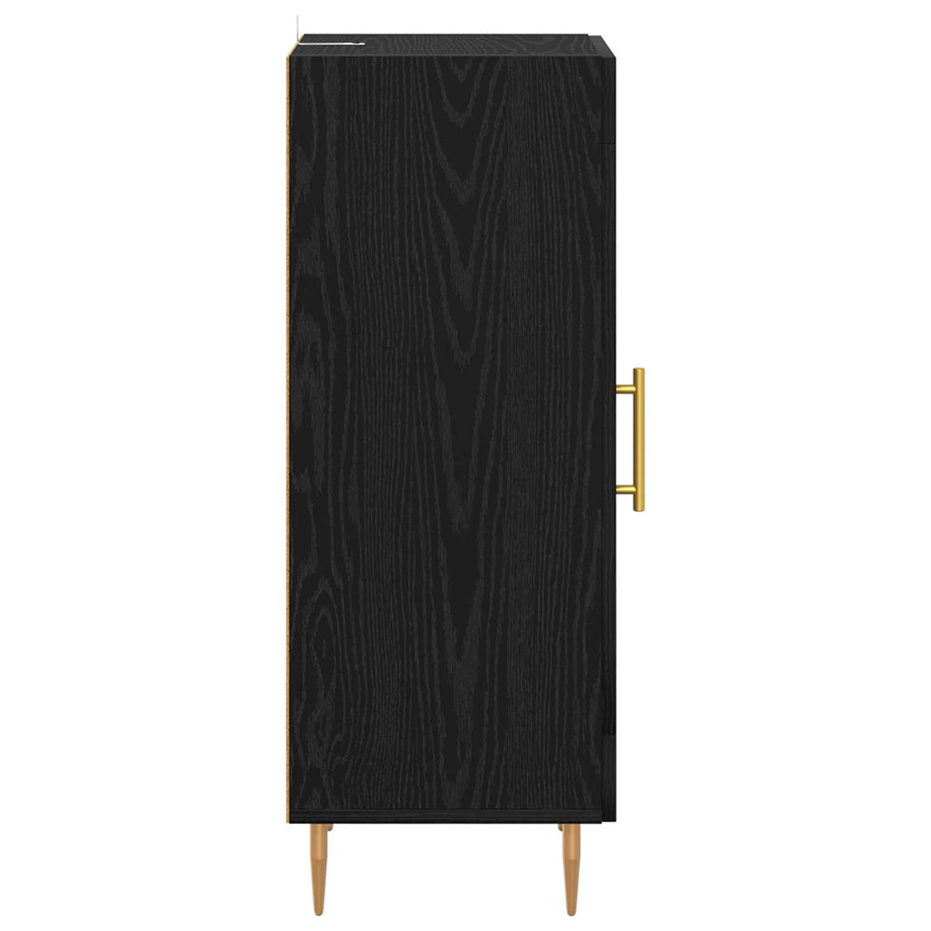 vidaXL Bufet Czarny dąb 34 x 34.5 x 90 cm Materiał drewnopochodny