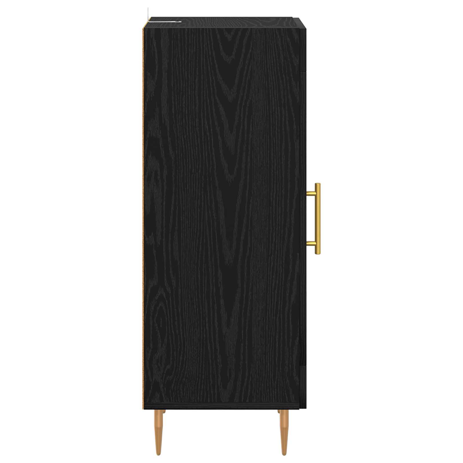 vidaXL Bufet Czarny dąb 34 x 34.5 x 90 cm Materiał drewnopochodny