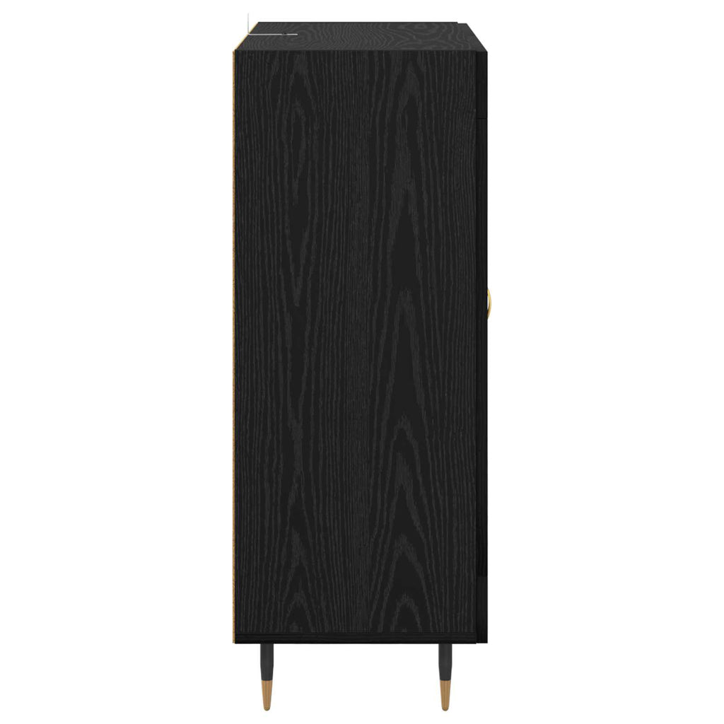 vidaXL Bufet Czarny Dąb 69,5 x 34 x 90 cm Materiał drewnopochodny