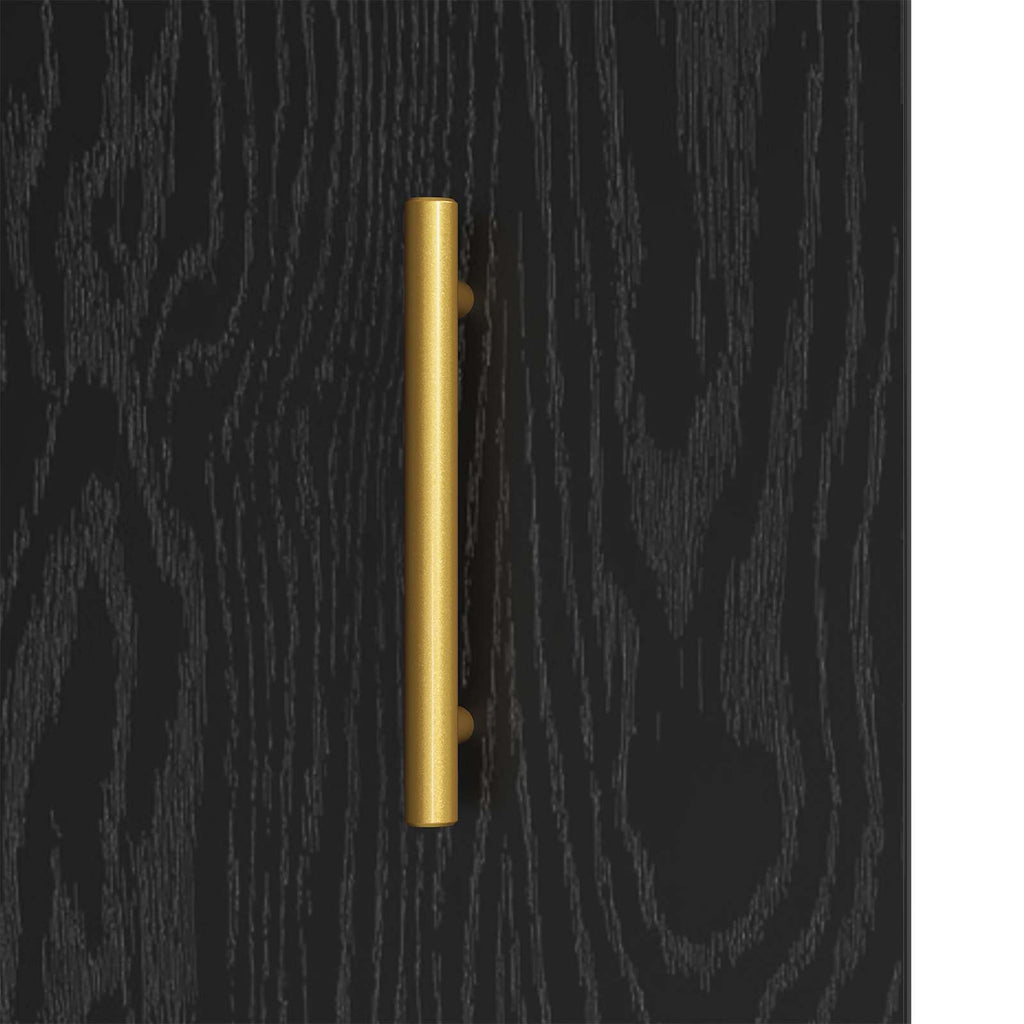 vidaXL Bufet Czarny Dąb 69,5 x 34 x 90 cm Drewno inżynieryjne i żelazo