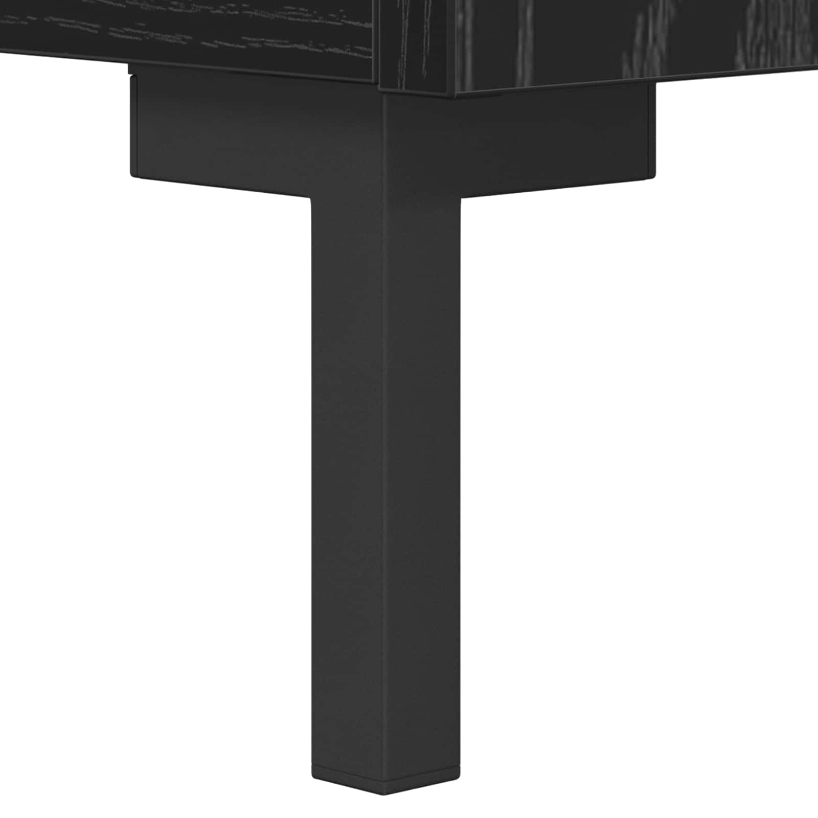 vidaXL Bufet Czarny Dąb 69,5 x 34 x 90 cm Drewno inżynieryjne i żelazo