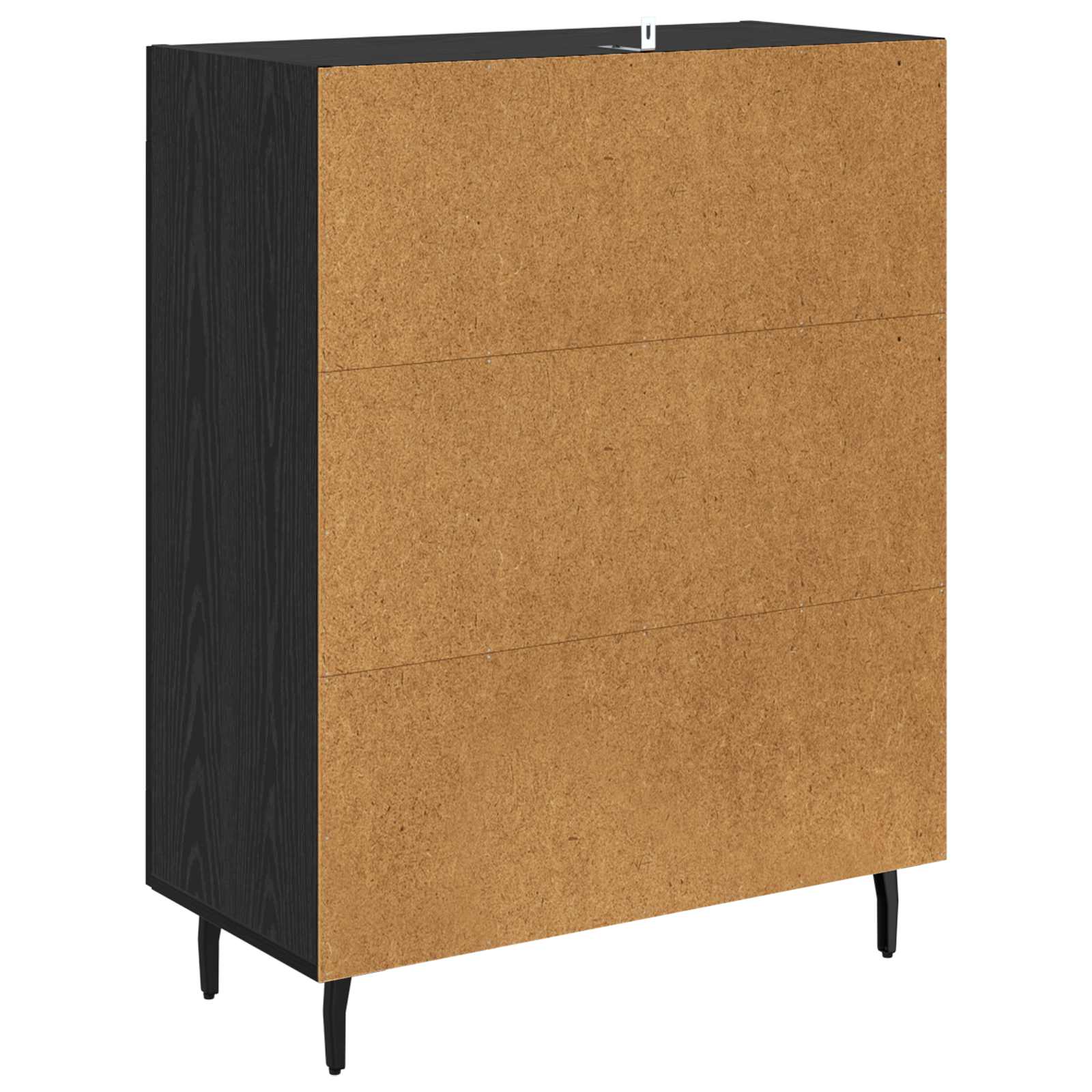 vidaXL Bufet Czarny Dąb 69,5 x 34 x 90 cm Drewno inżynieryjne i żelazo