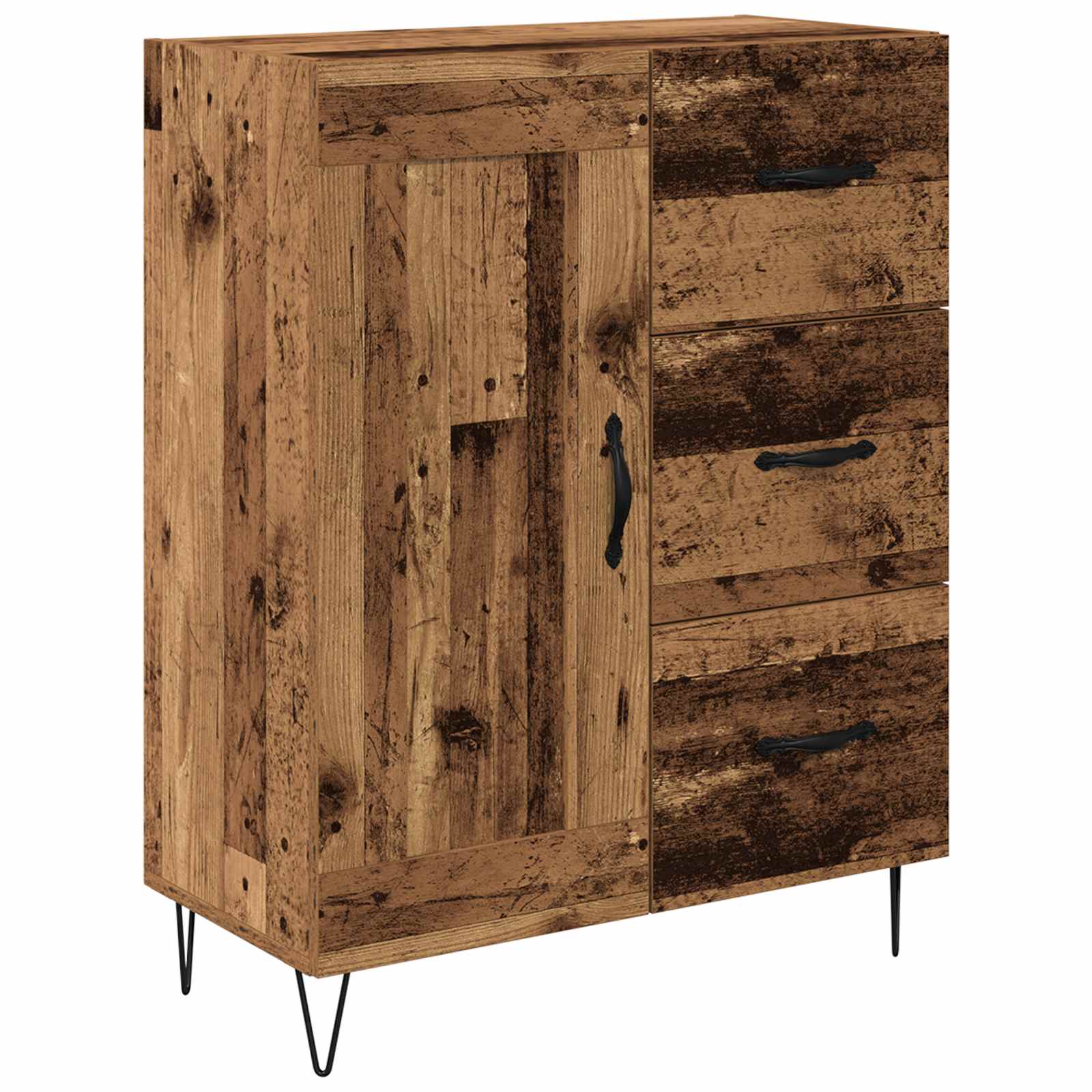 vidaXL Bufet Stare drewno 69,5 x 34 x 90 cm Drewno inżynieryjne