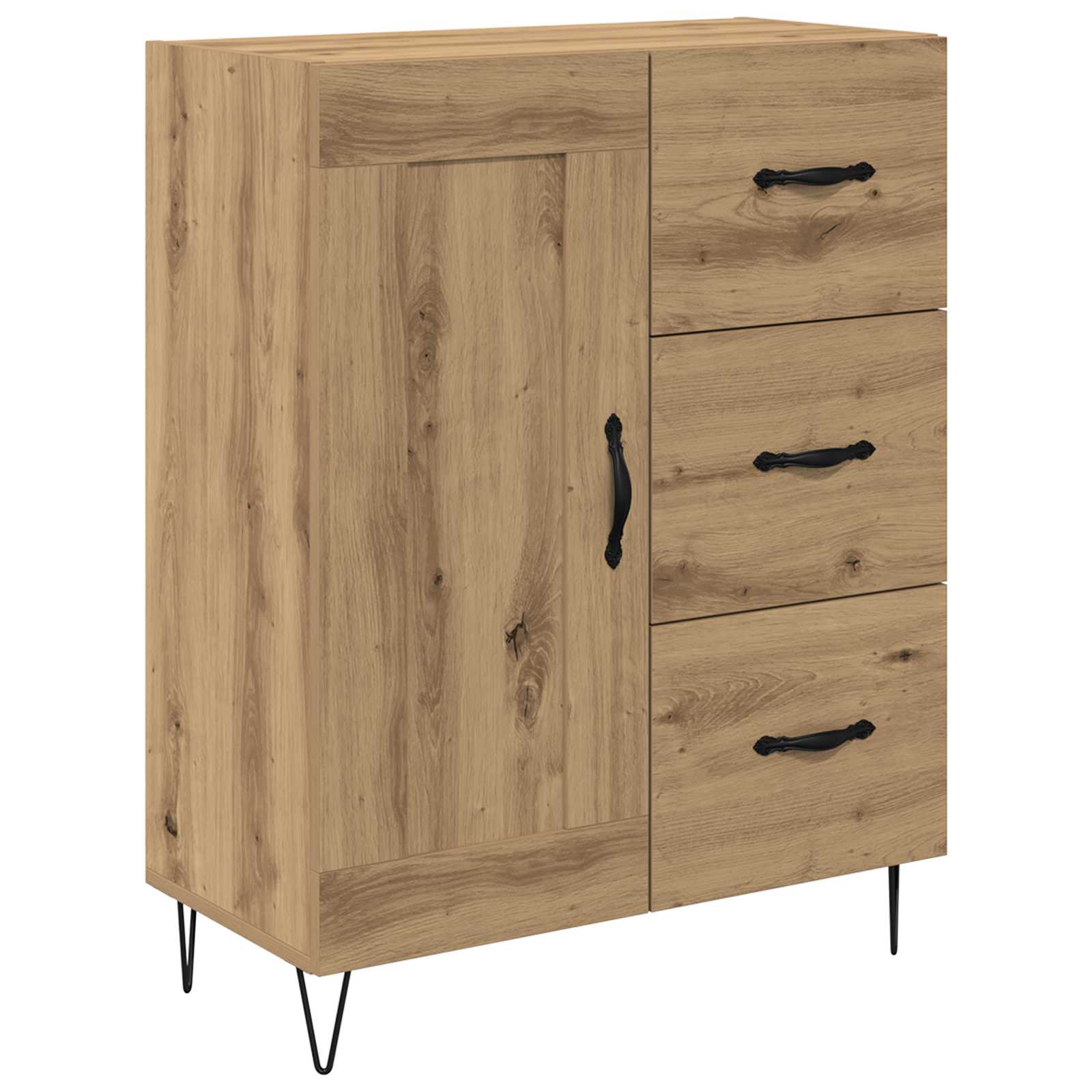 vidaXL Bufet Dąb Rzemieślniczy 69,5 x 34 x 90 cm Drewno inżynieryjne