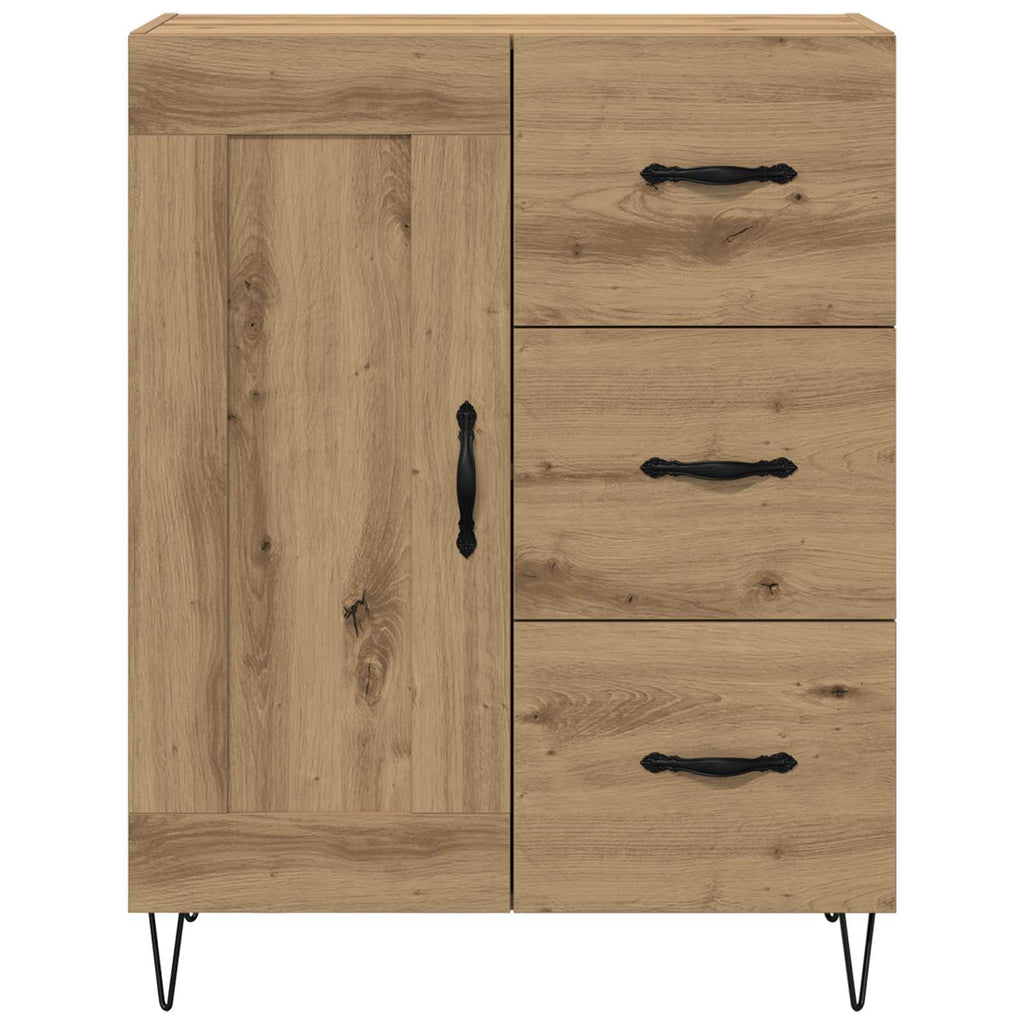 vidaXL Bufet Dąb Rzemieślniczy 69,5 x 34 x 90 cm Drewno inżynieryjne
