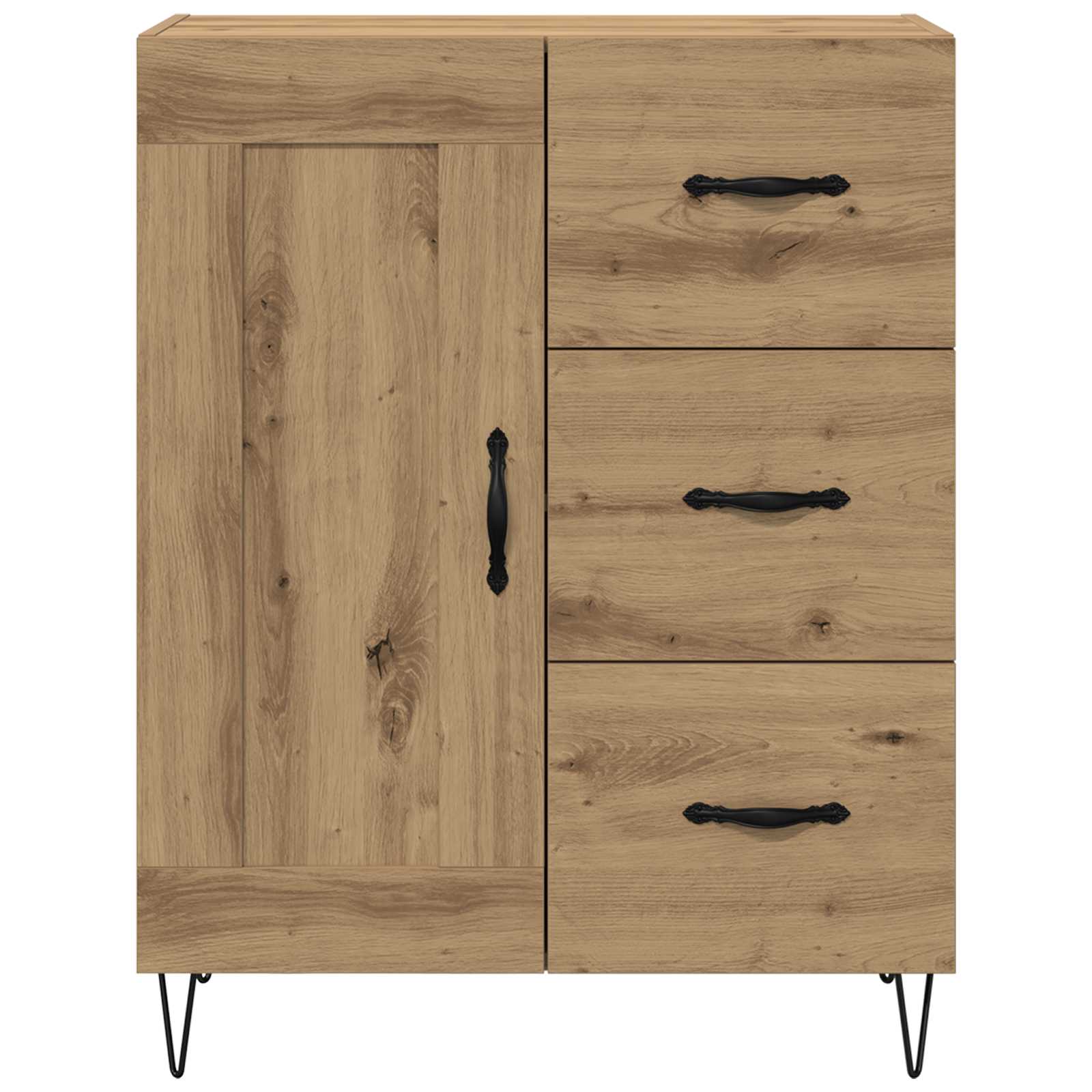 vidaXL Bufet Dąb Rzemieślniczy 69,5 x 34 x 90 cm Drewno inżynieryjne