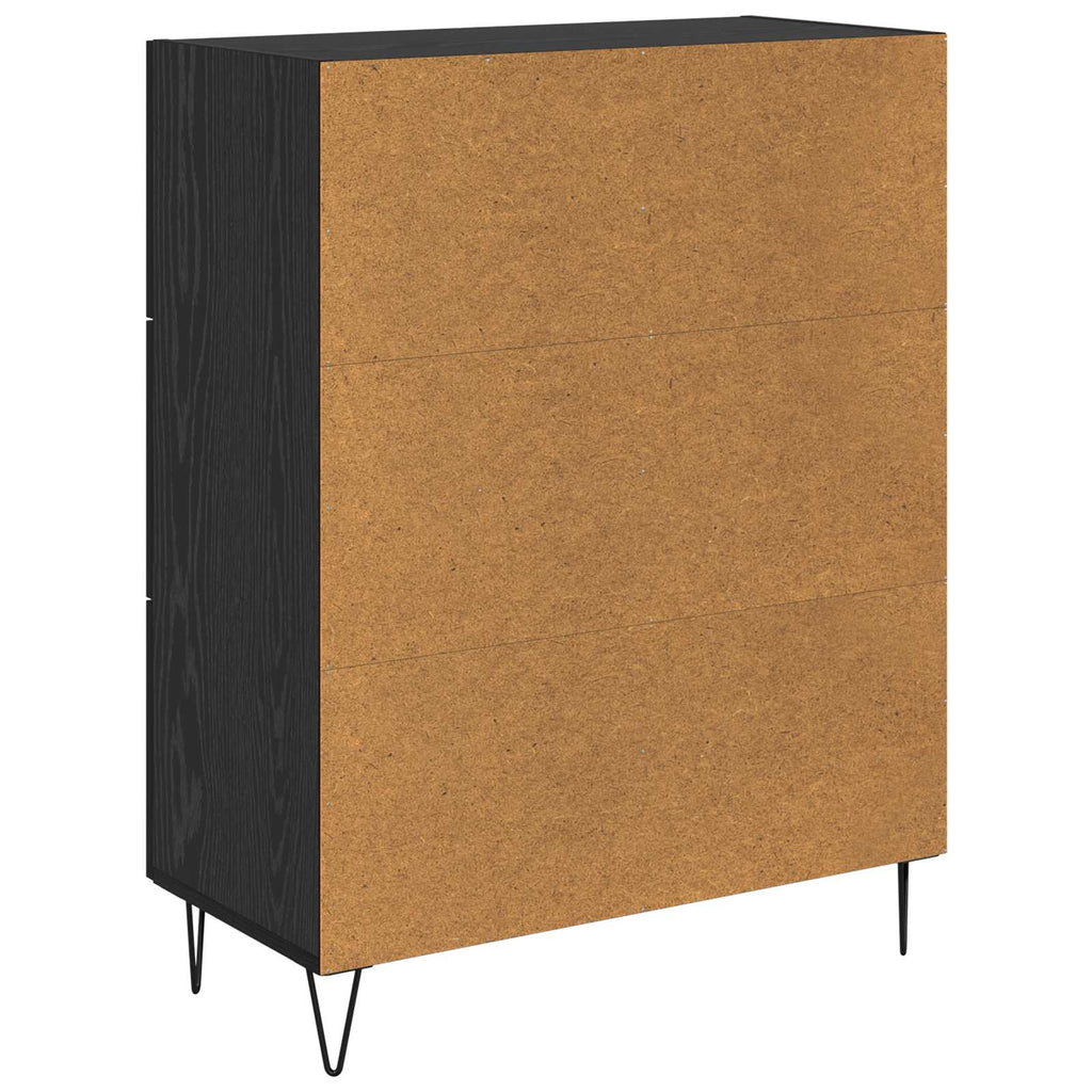 vidaXL Bufet Czarny Dąb 69,5 x 34 x 90 cm Drewno inżynieryjne