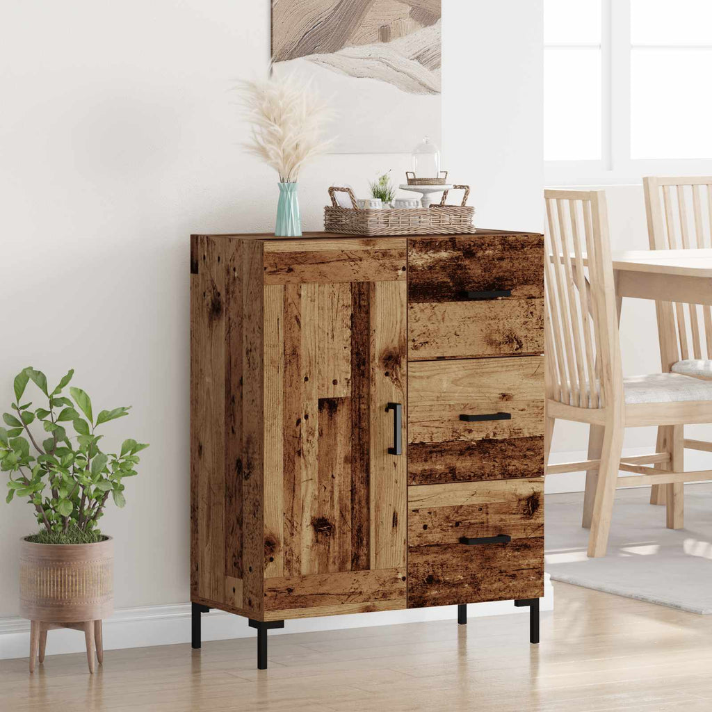 vidaXL Bufet Stare drewno 69.5 x 34 x 90 cm Materiał drewnopochodny