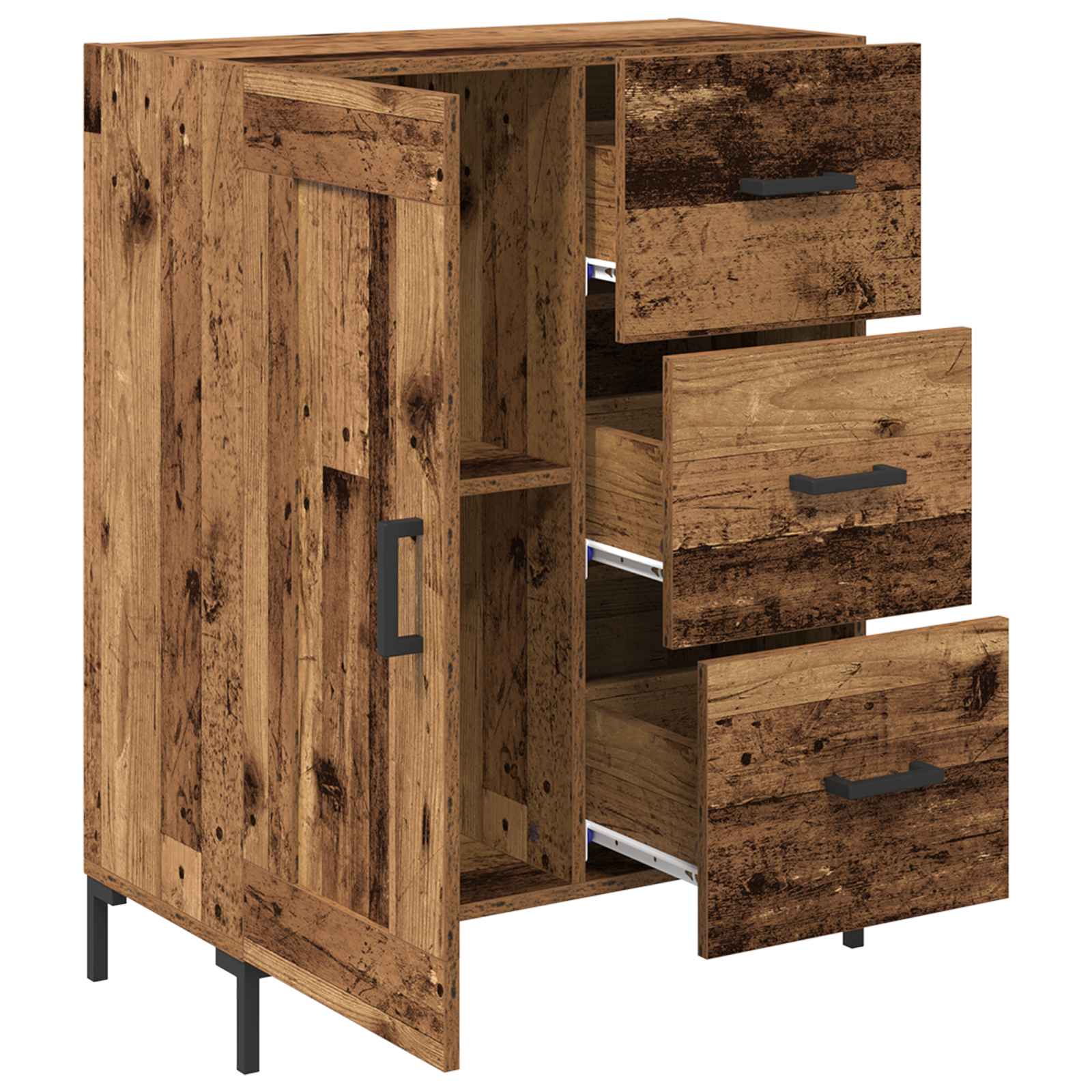 vidaXL Bufet Stare drewno 69.5 x 34 x 90 cm Materiał drewnopochodny